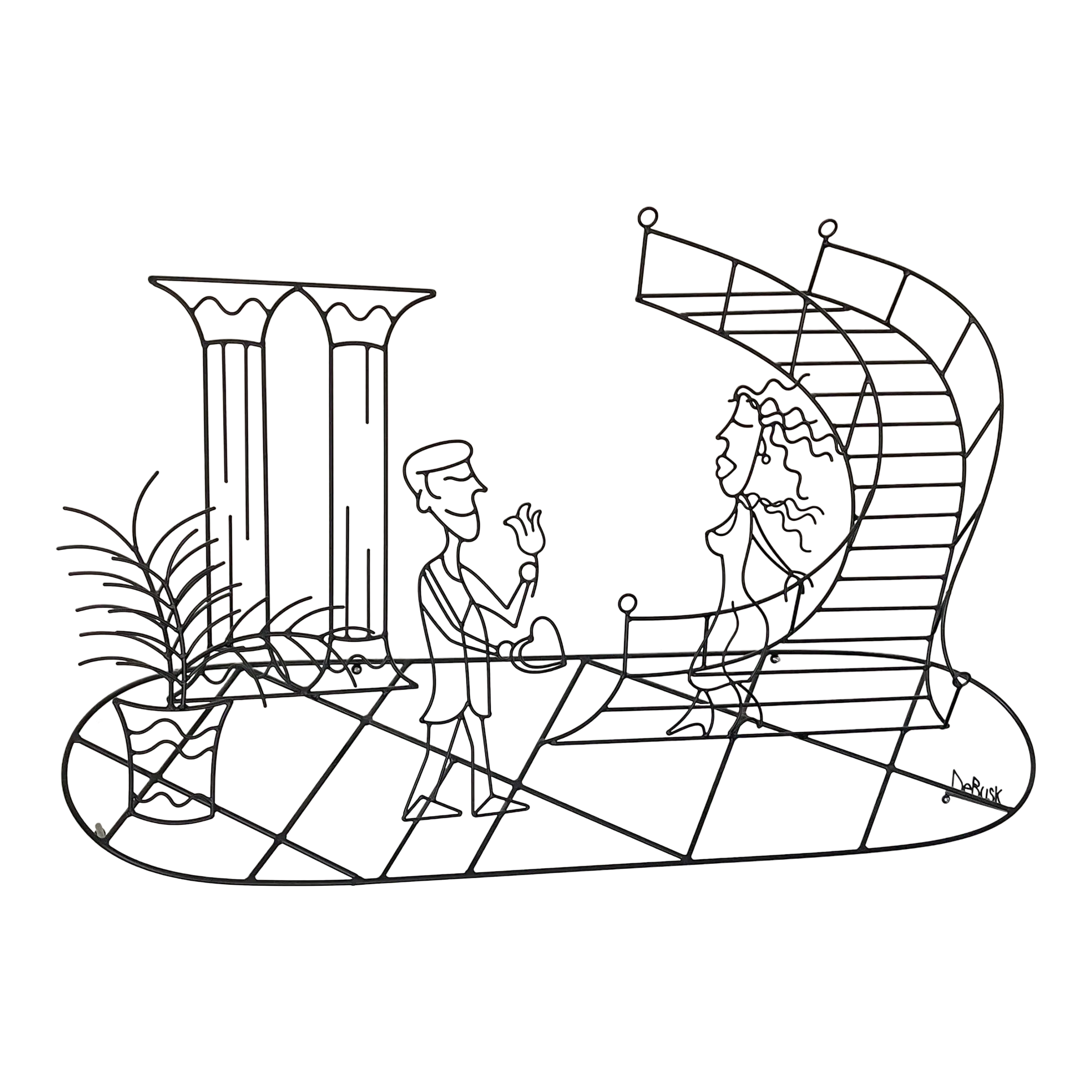 1990s Large DeBusk Metal Sculpture | Chairish