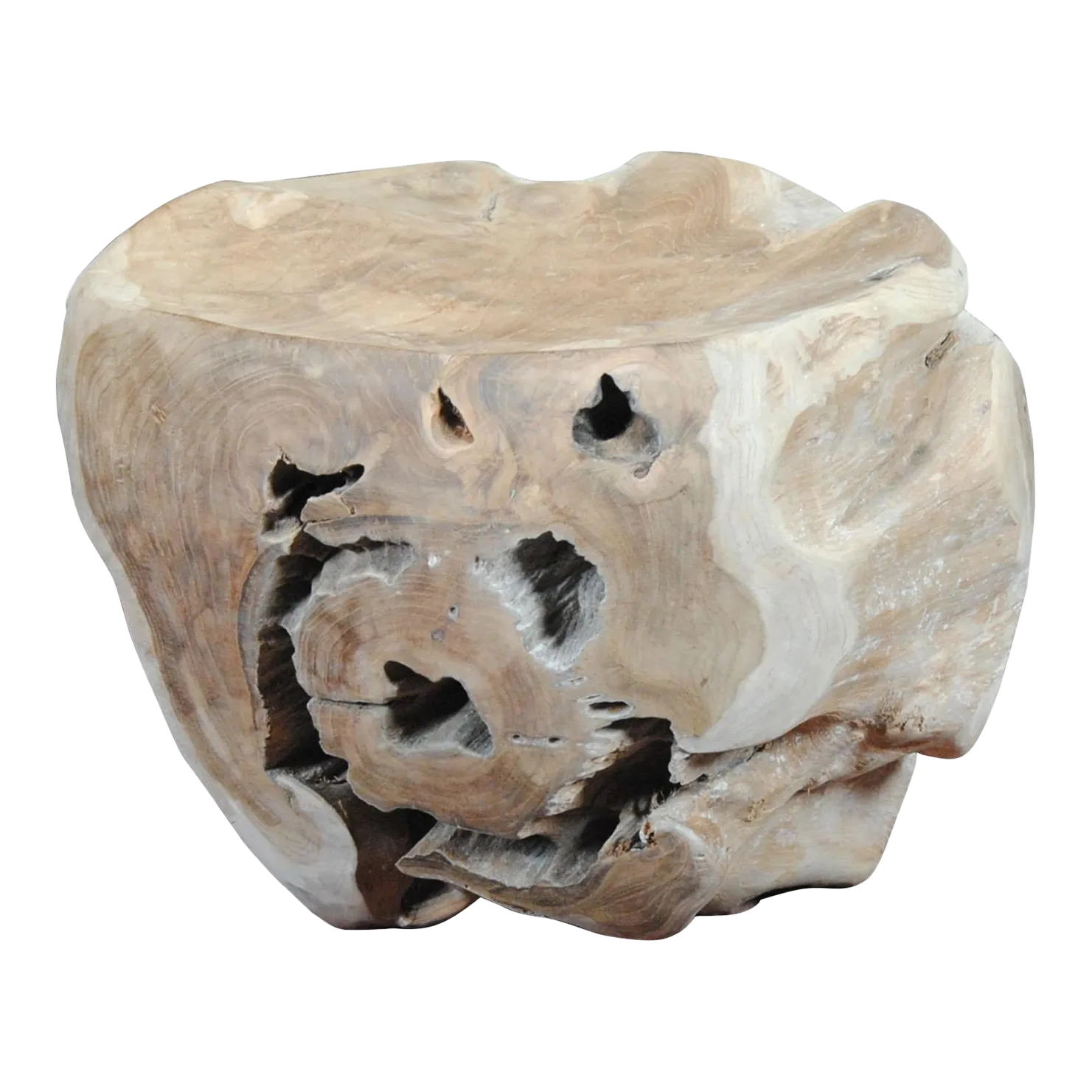 Contemporary Teak Rootball Tractor Seat Chairish