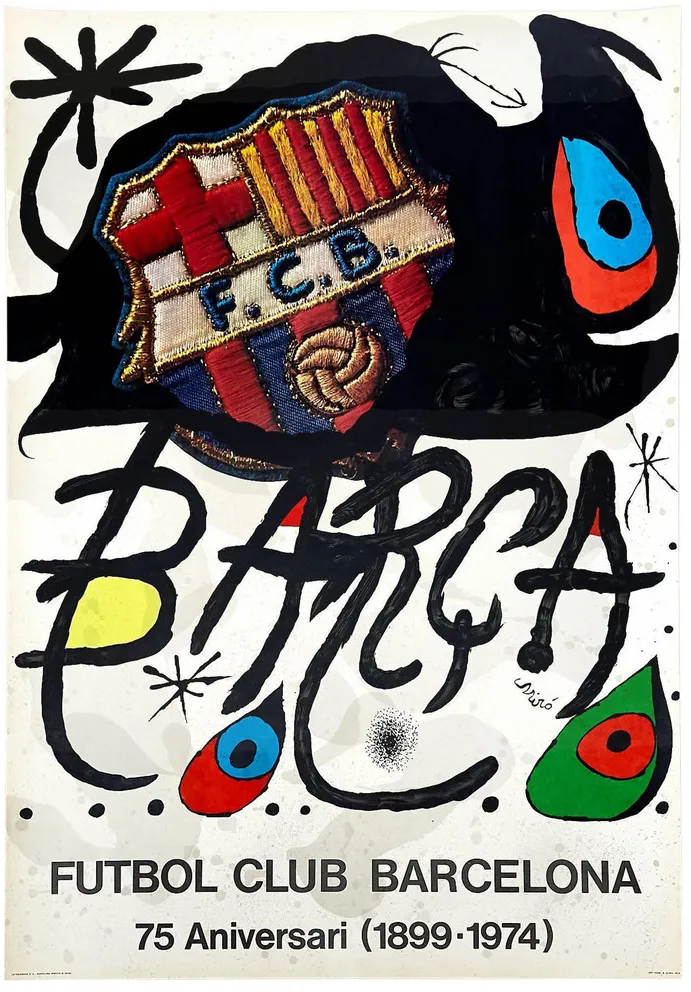 Joan Miró, Poster for FC Barcelona 75th Anniversary, 1974