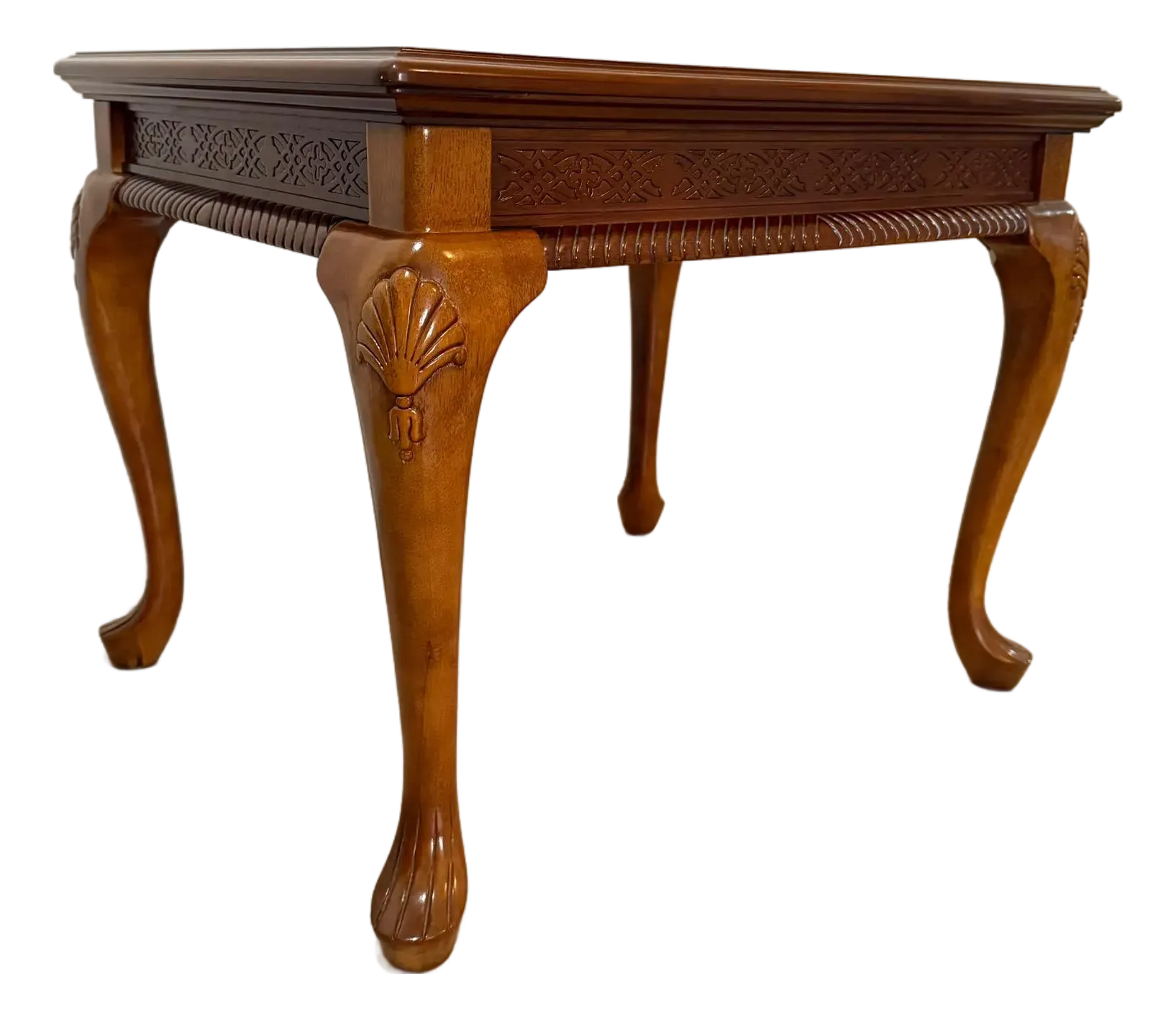 1900s Bombay Company French Style Carved Mahogany Claw Foot Side