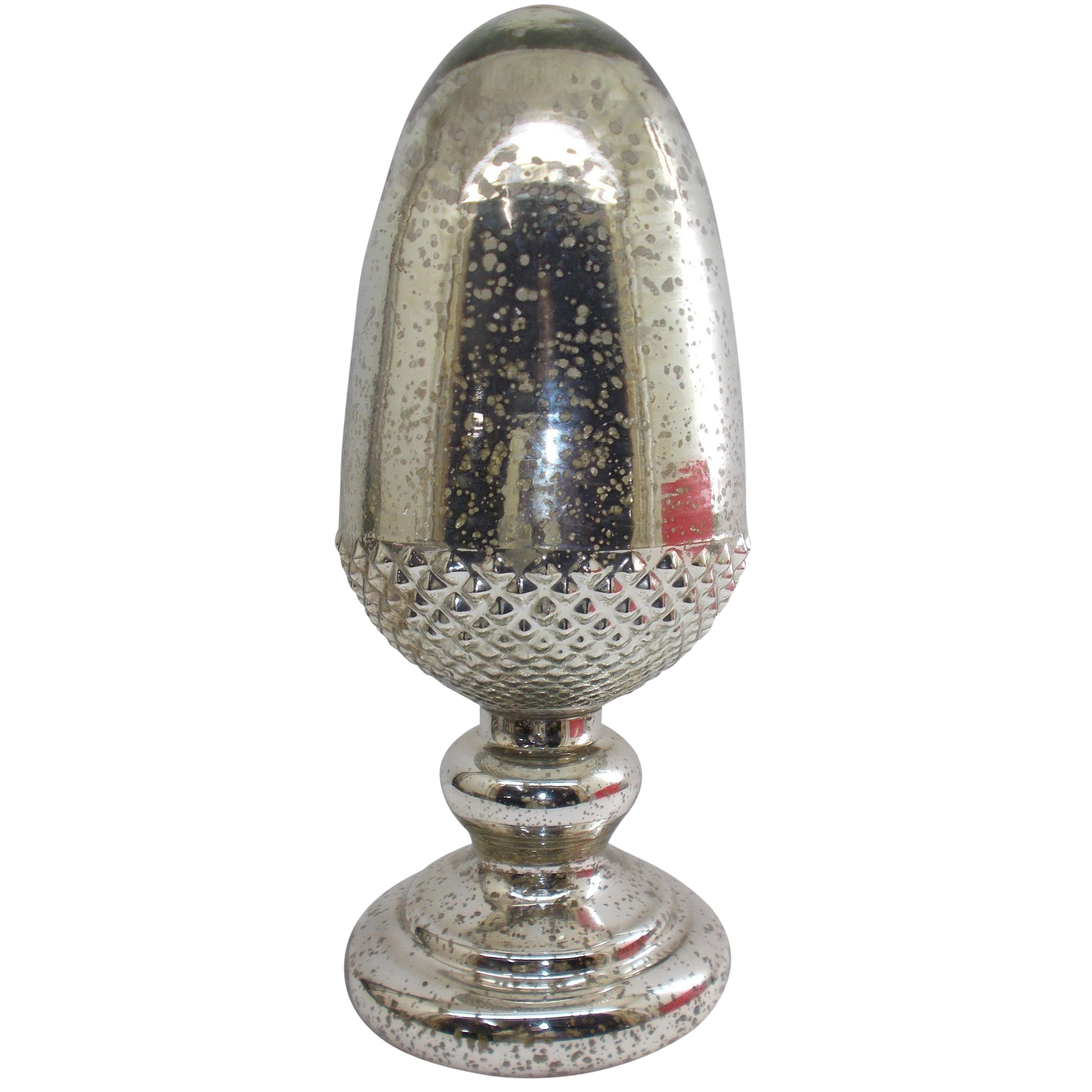 Silver Mercury Glass Finial Chairish