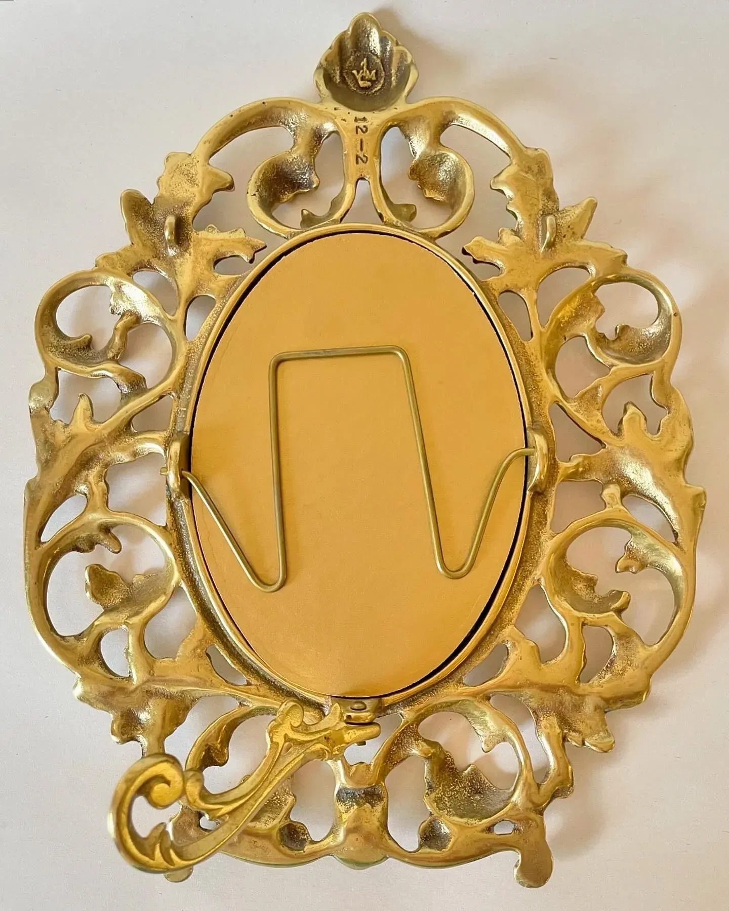 Large Vintage Solid Brass Picture Frame