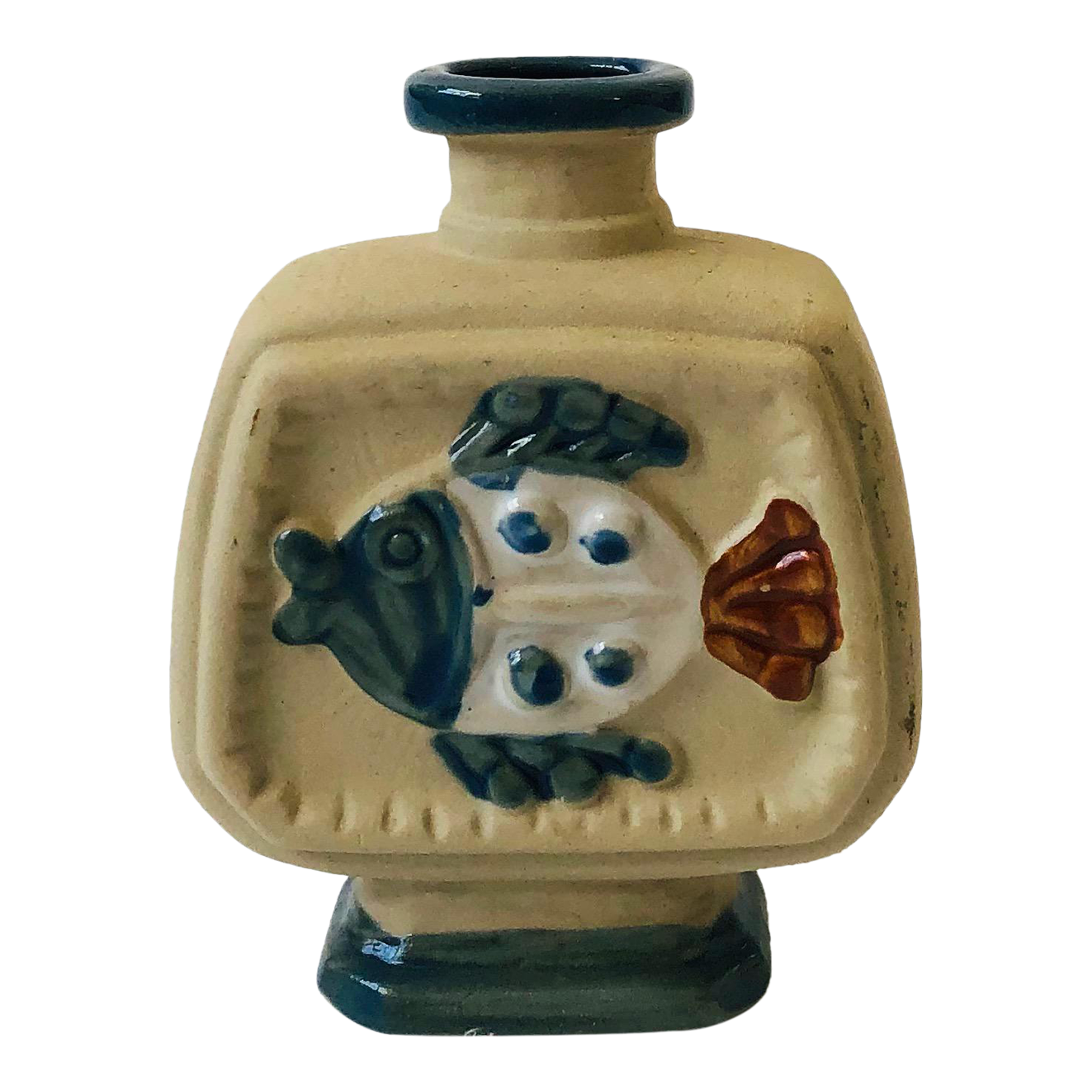 Vintage Enesco Blue And White Porcelain Bottle Bud Vase Japan Kitchen Storage Home & Living etna