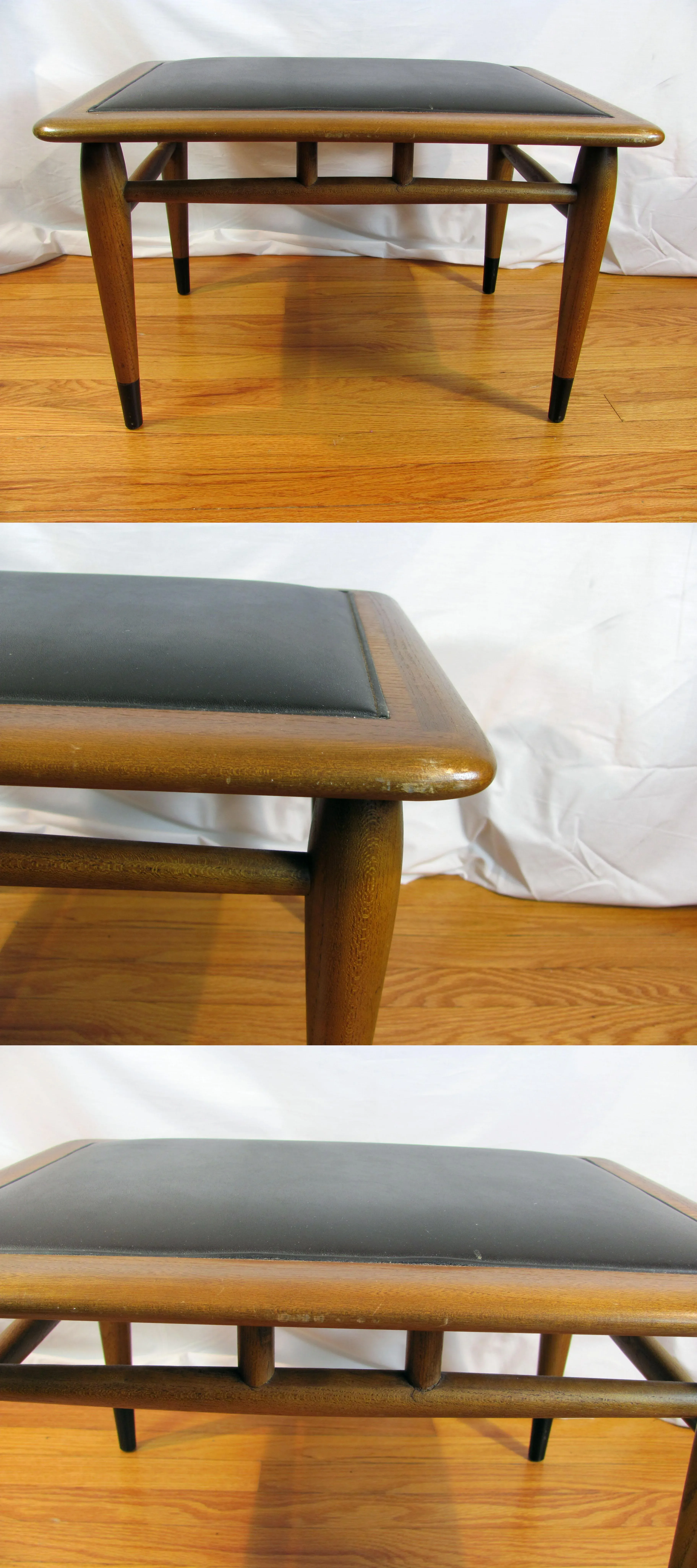 1964 Andre Bus for Lane Acclaim 900 Walnut Foot Stools Ottoman - A Pair