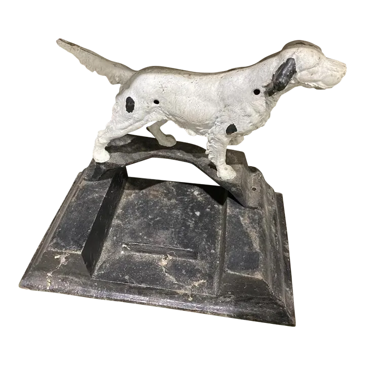19th Century Hubley Cast Iron English Setter Boot Scraper Chairish