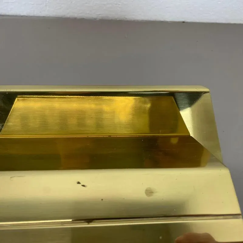 Large Brass Wall Light from Vereinigte Werkstätten, 1980s