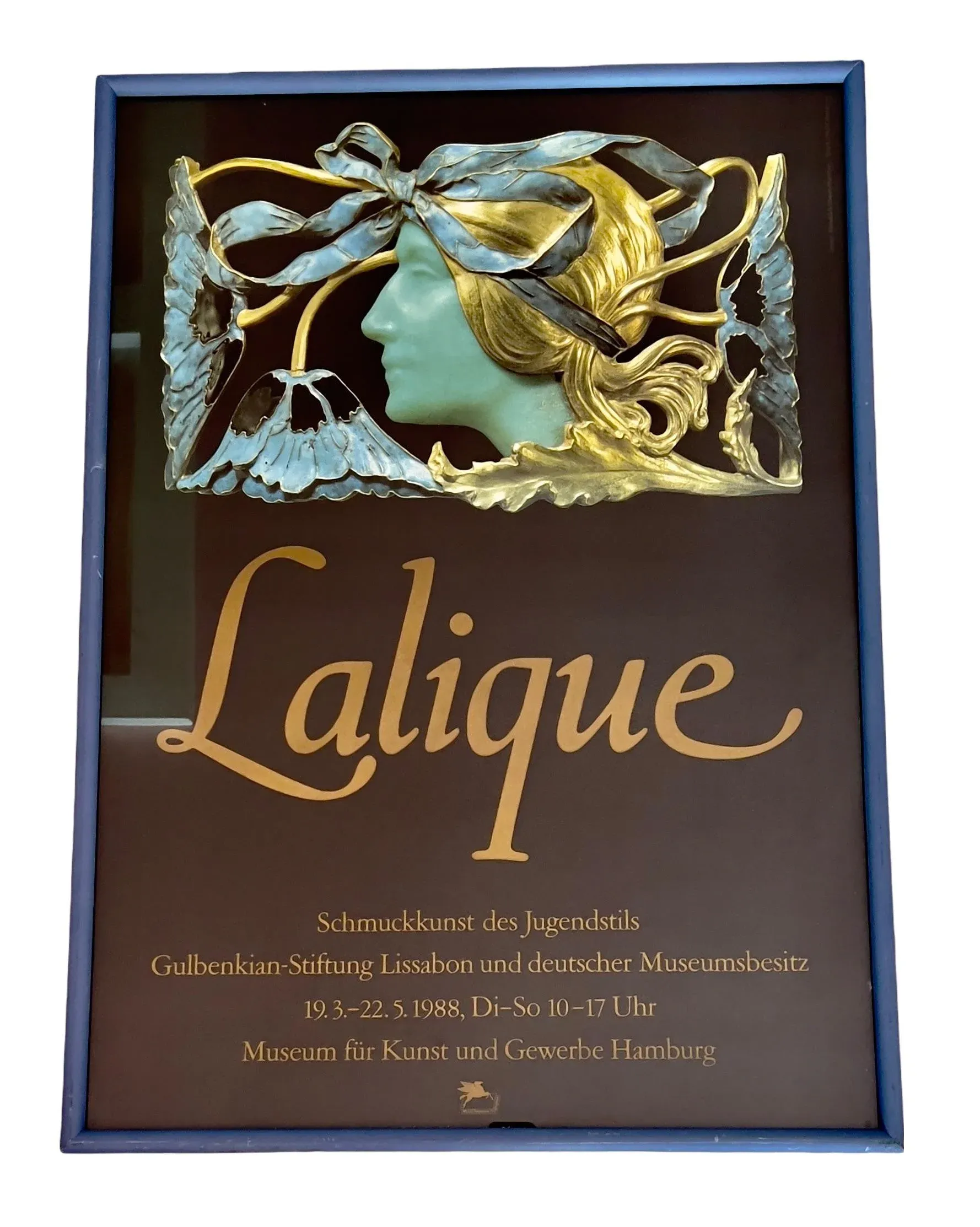 1988 Poster René Lalique Museum Für Kunst Hamburg Exhibition