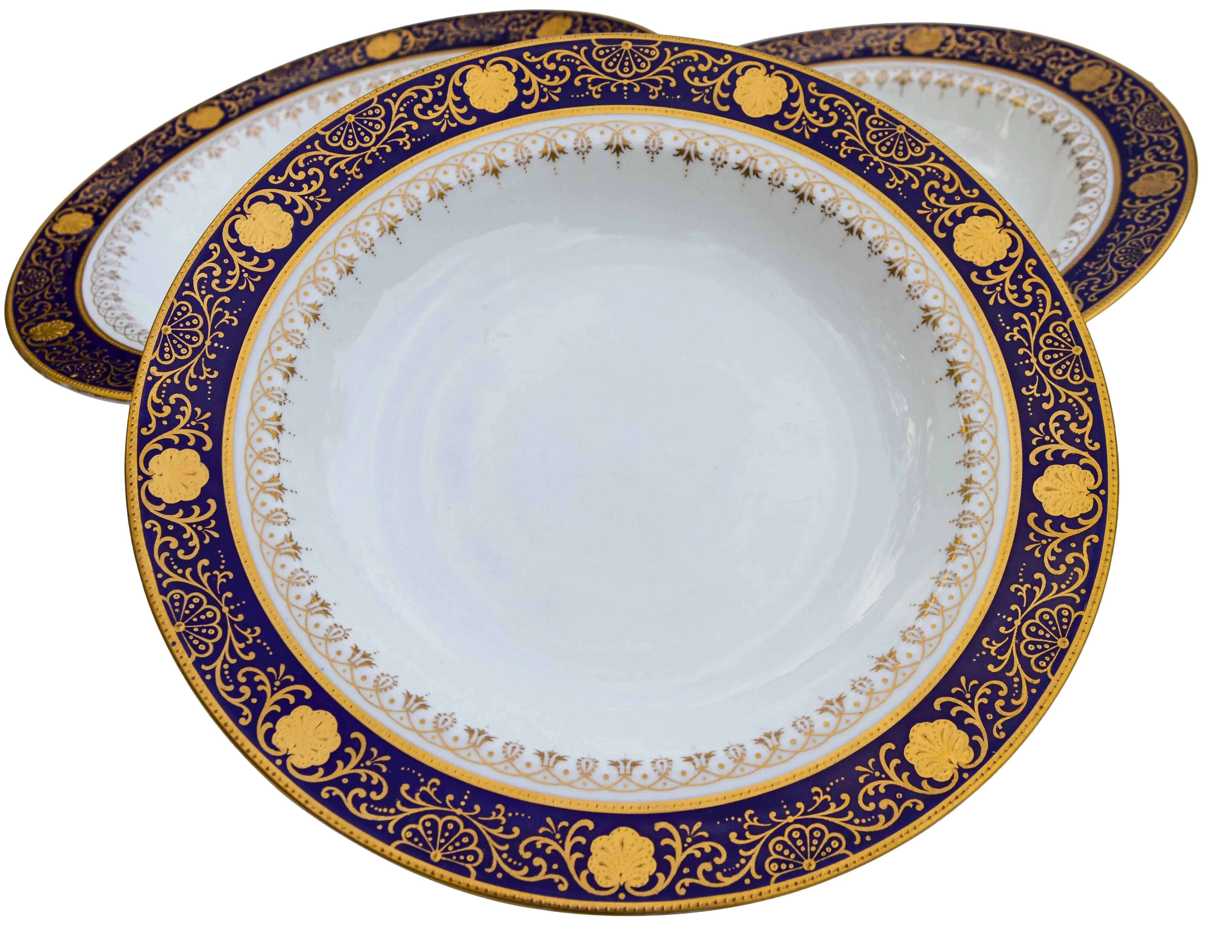 Vintage Tiffany & Co. Golden Rim Plates- Set of 3 | Chairish