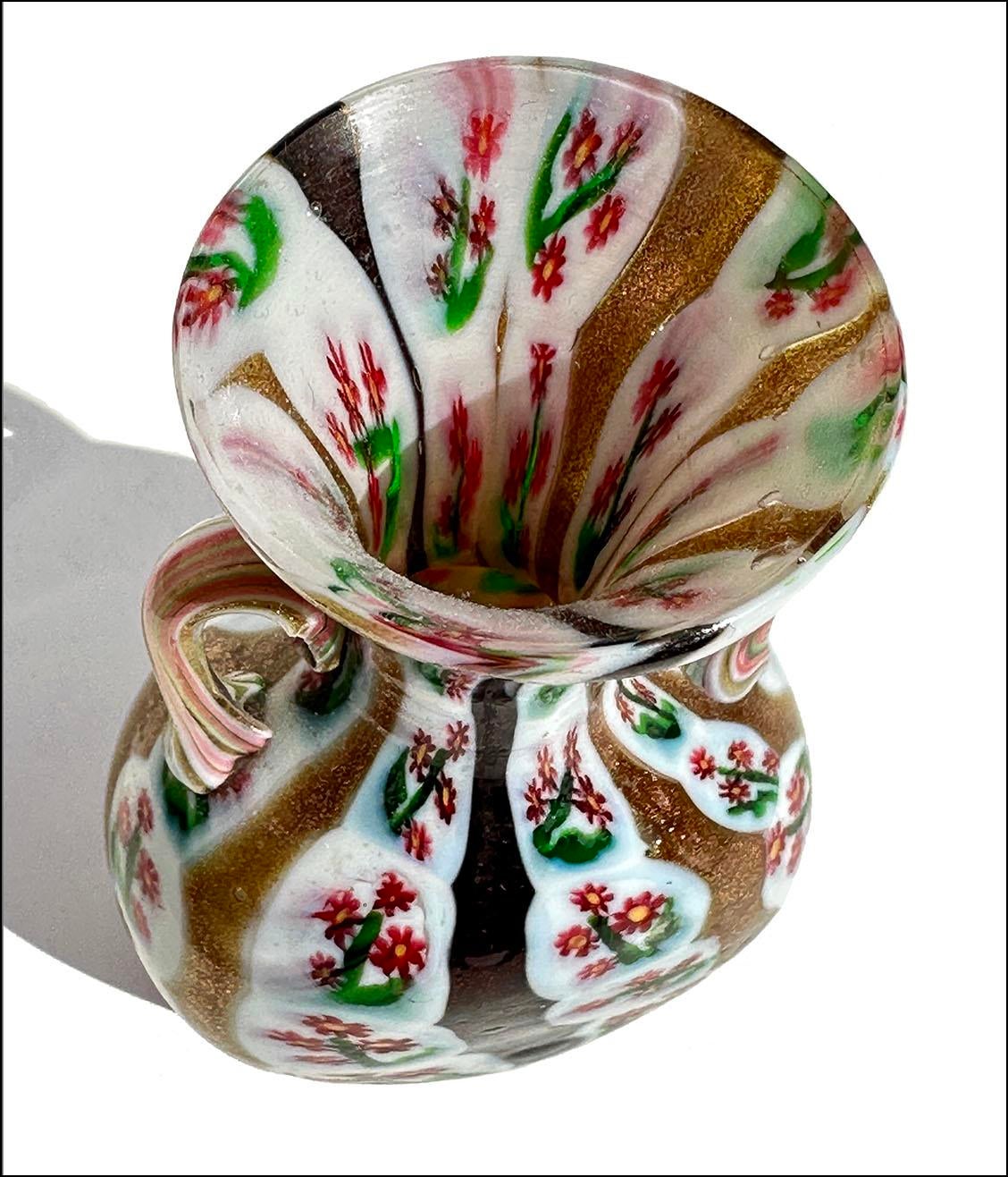 Vittorio Zuffi for Fratelli Toso Murano Flower Cane Murrine