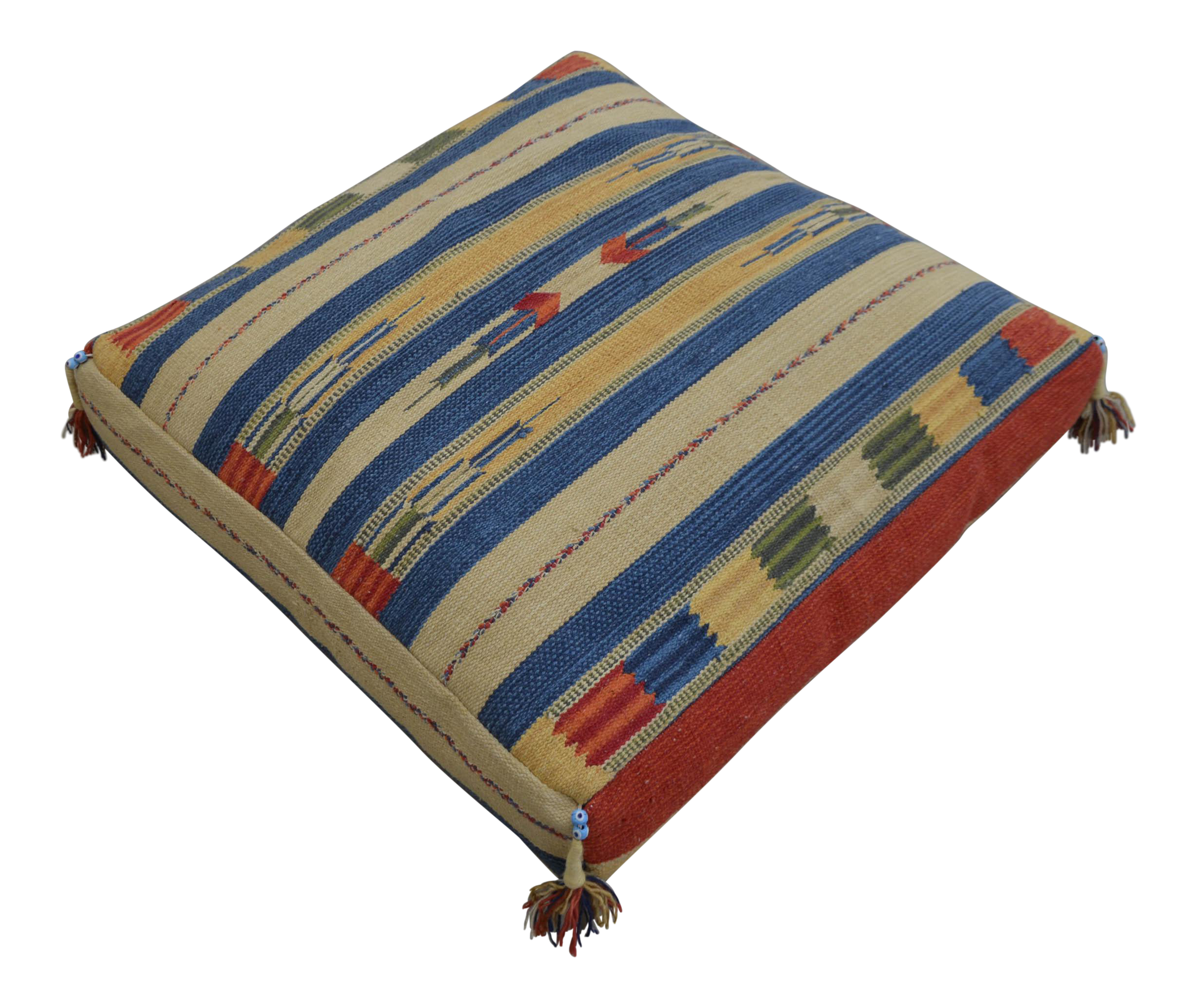 Turkish Hand Woven Kilim Floor Pillow - 30? X 30? Chairish