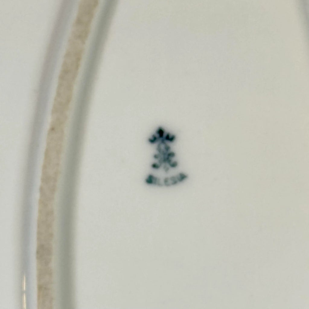 Antique Hermann Ohme Silesia Glazed White Porcelain Platter