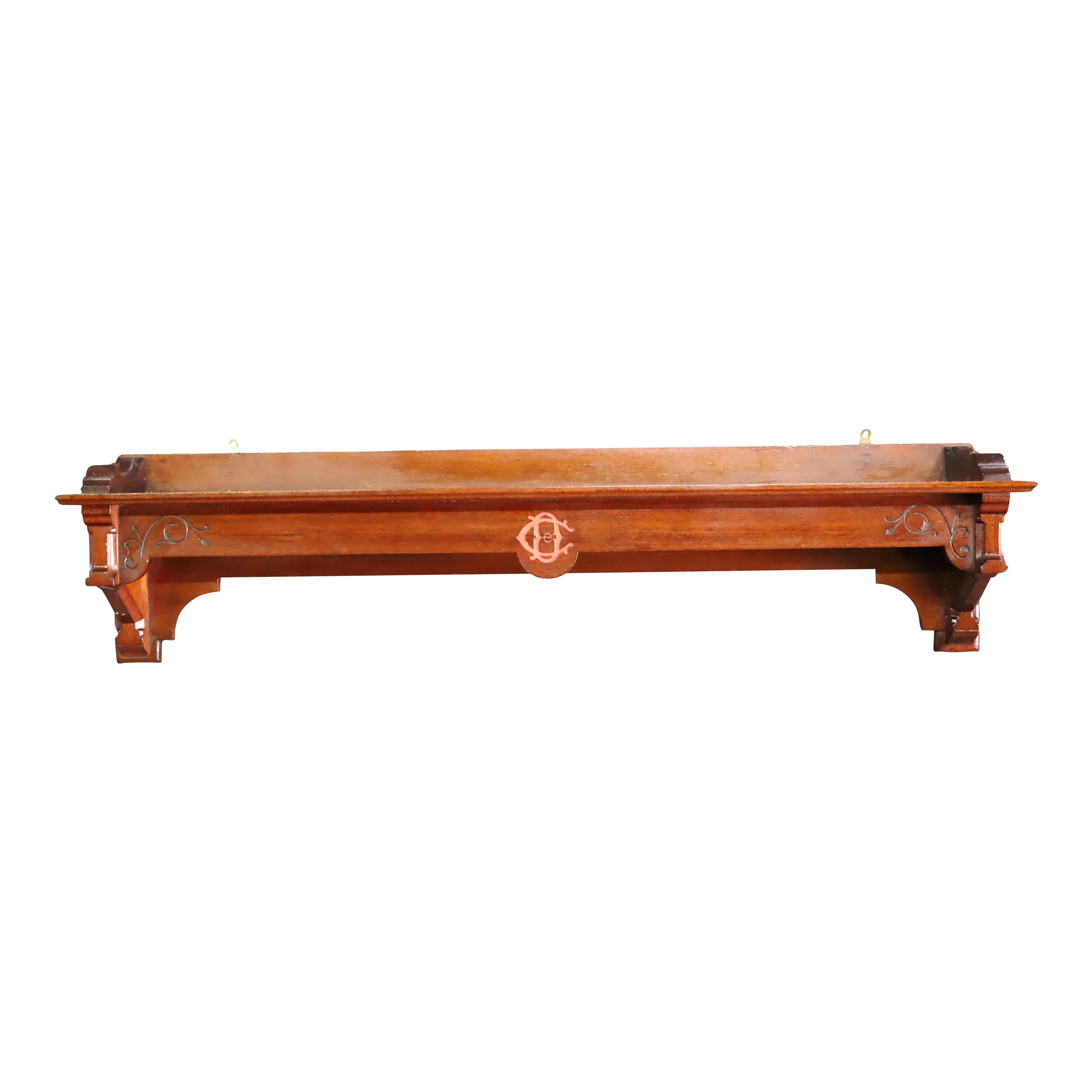 Walnut Victorian Coat Rack/Shelf | Chairish