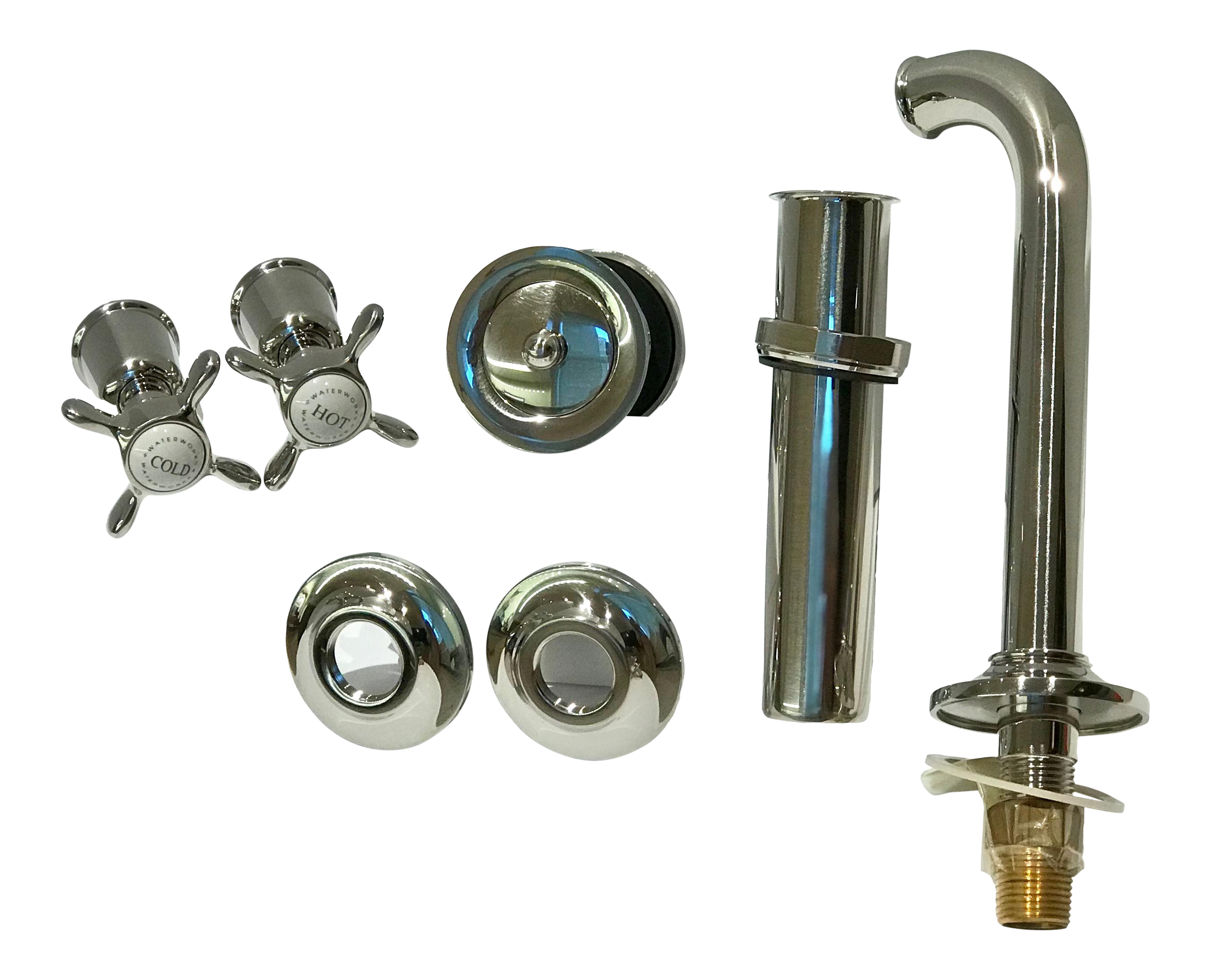 Waterworks Easton Classic Low Profile Three Hole Wall Mounted
