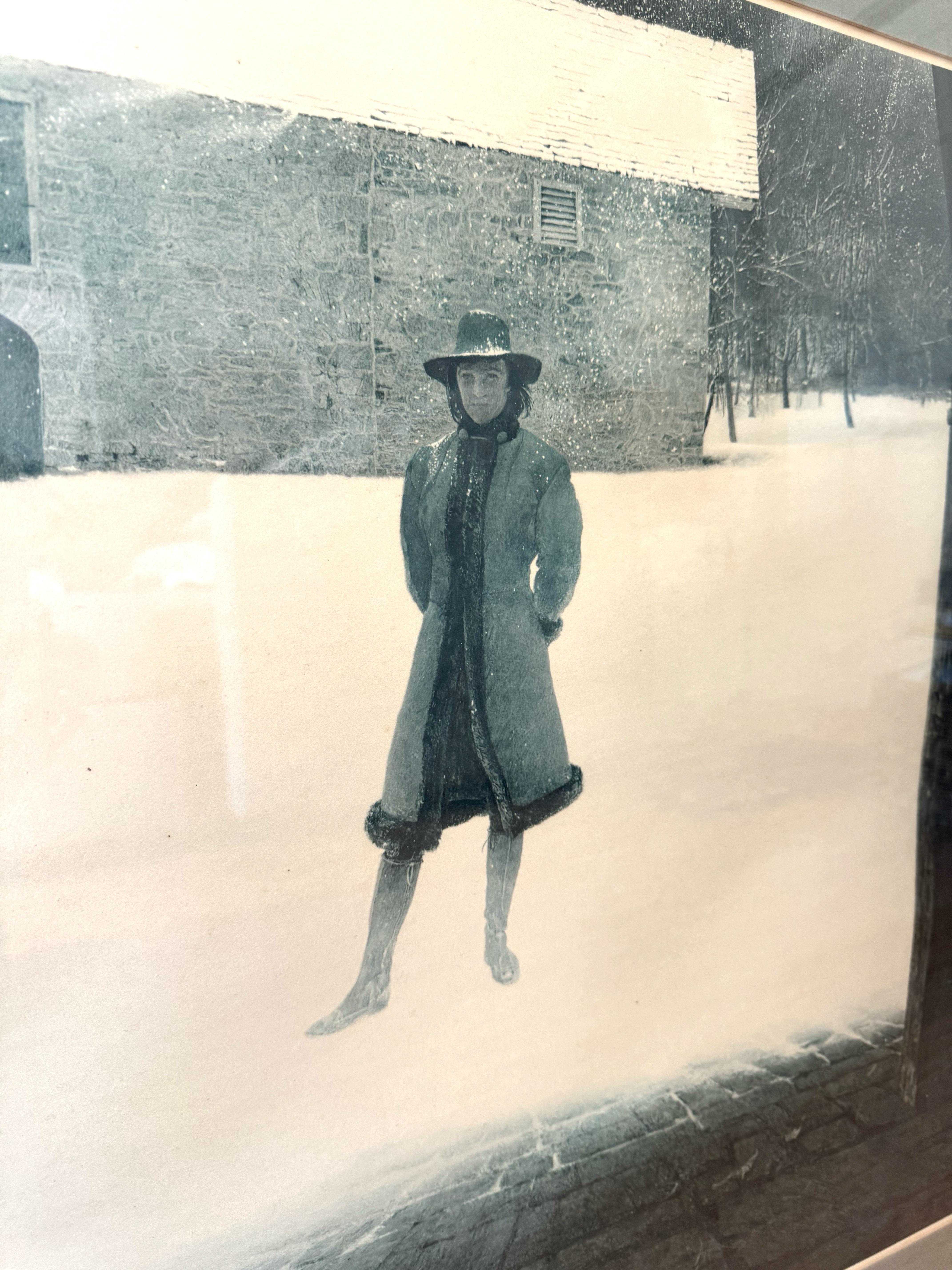 1968 Large Vintage Andrew Wyeth Collotype Print “Outpost