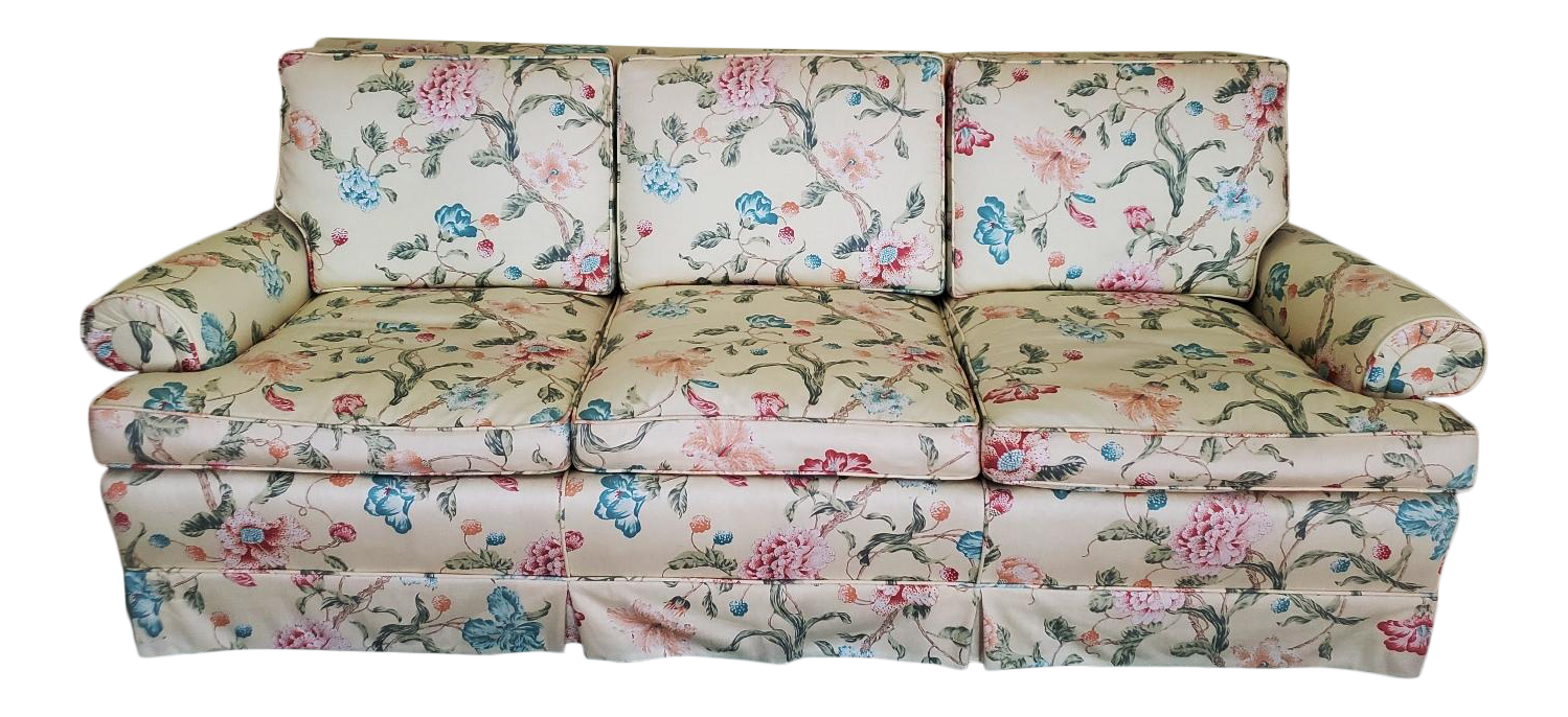 Traditional Custom Upholstered Floral Sofa ubicaciondepersonas.cdmx