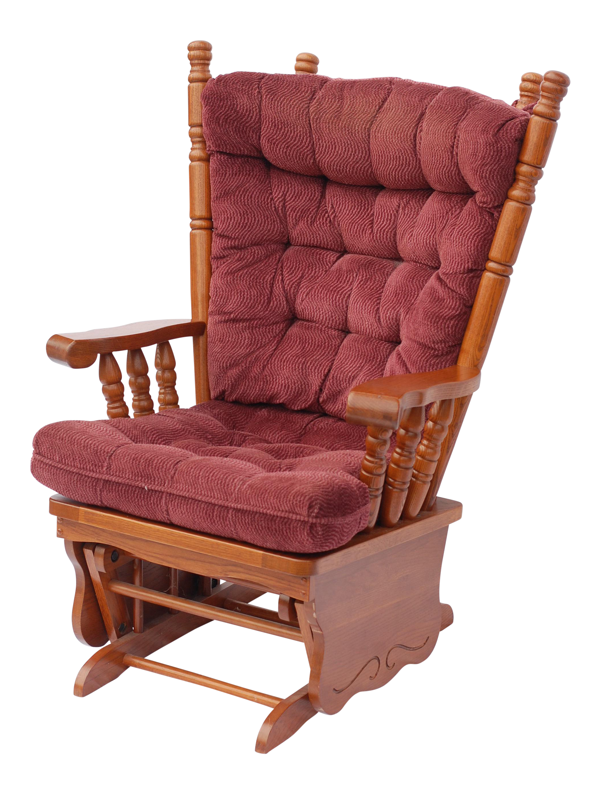 solid oak glider rocker chair