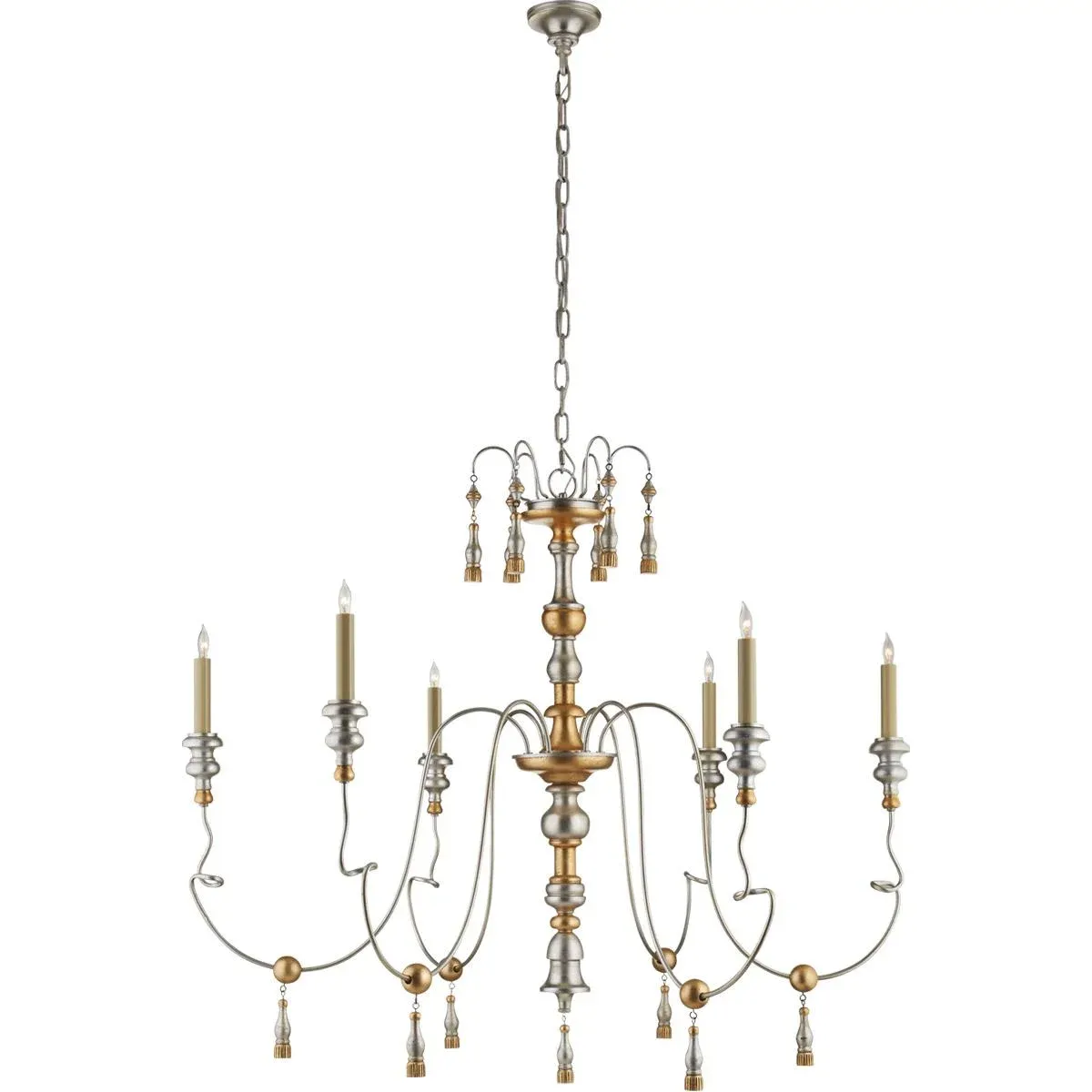 Suzanne Kasler for Visual Comfort Signature Michele Medium Chandelier in French Gild