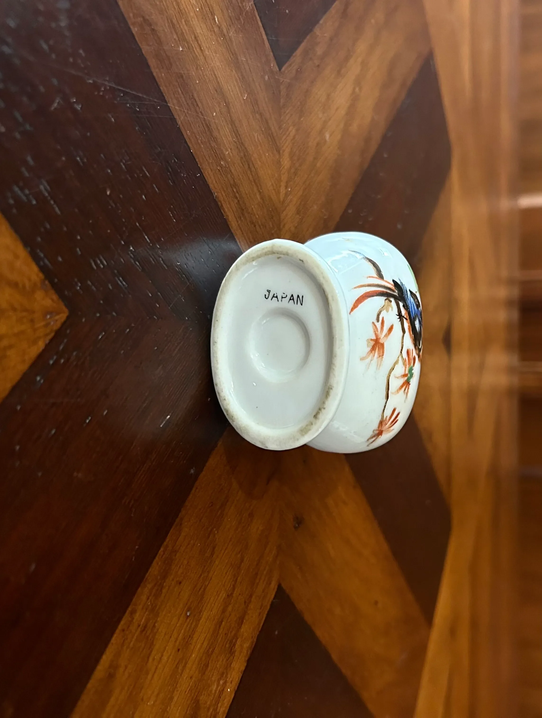 Vintage Hand-Painted Ceramic Cigarette Lighter