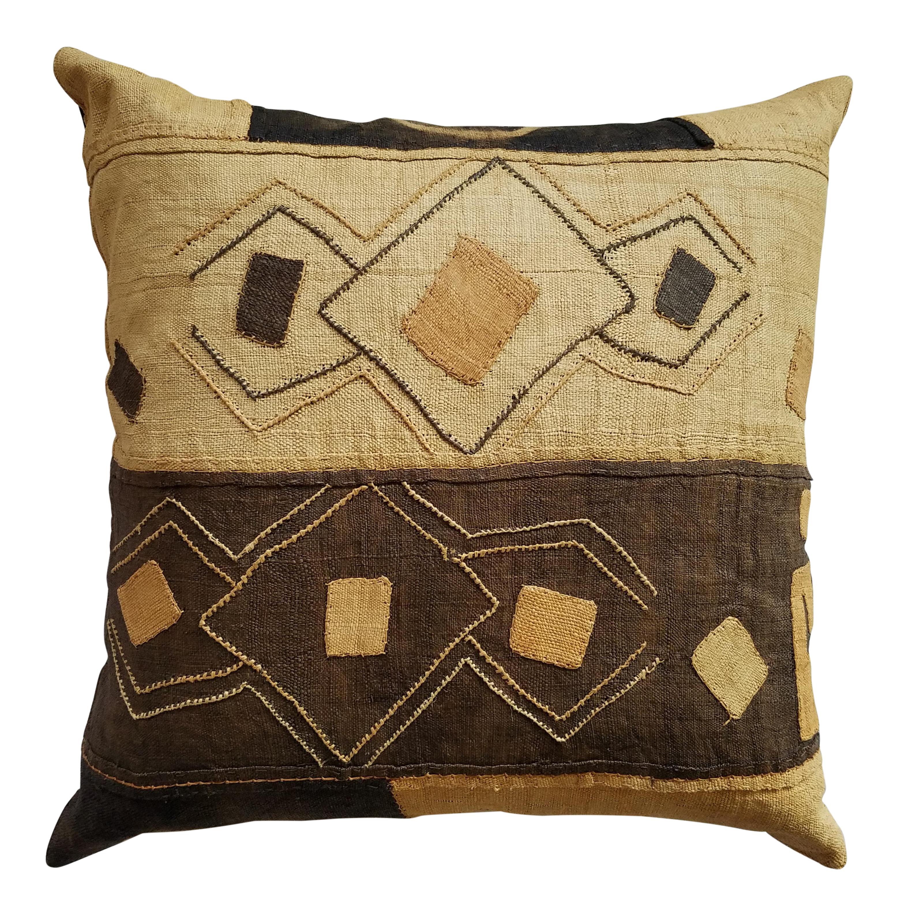African Kuba Cloth Pillow Chairish