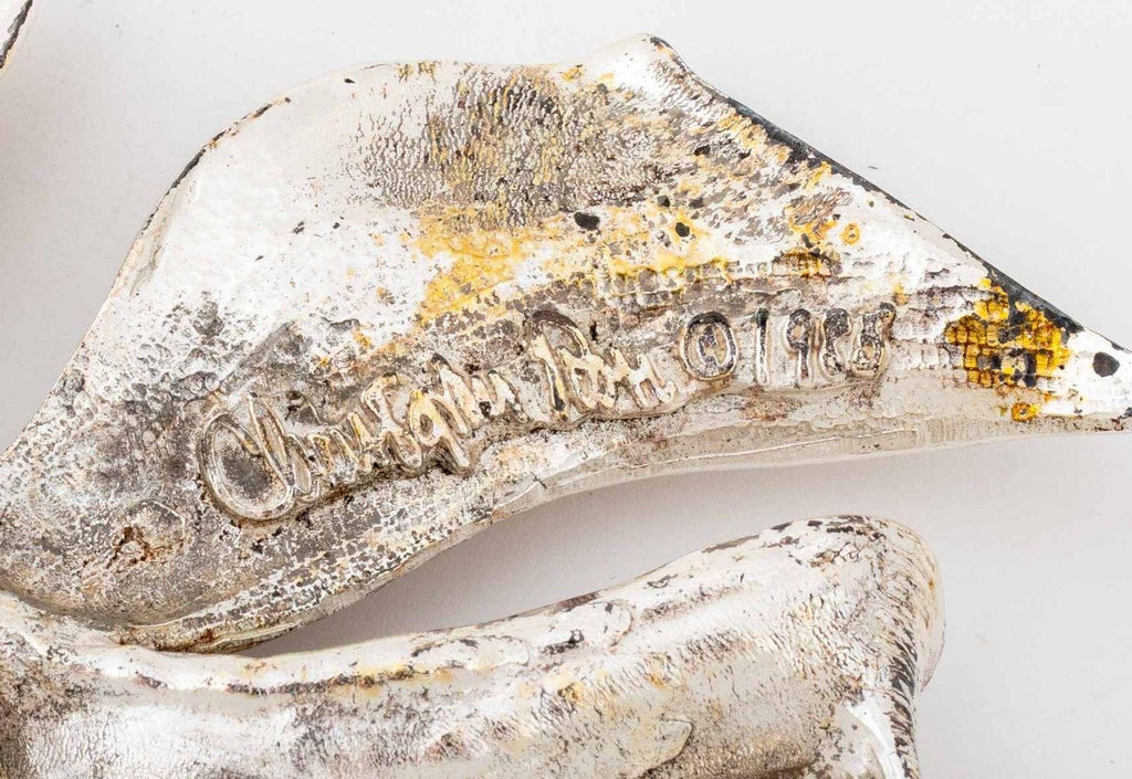 Christopher Ross Silvered Bow Belt Buckle, 1985 | Chairish