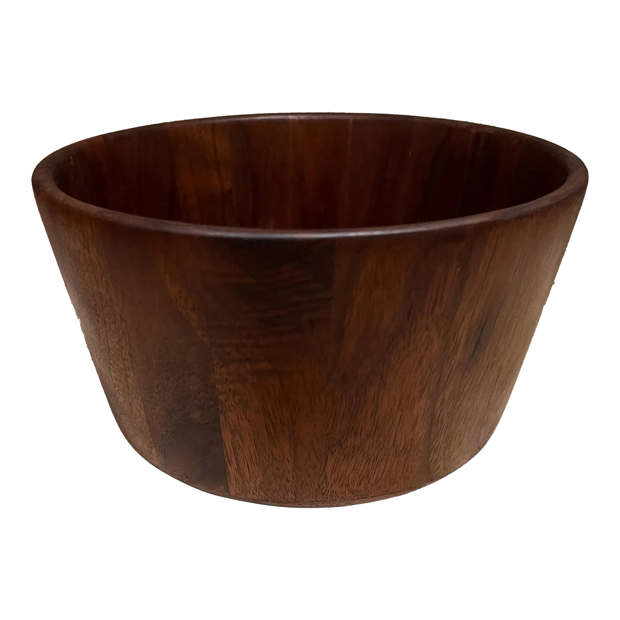 Mid-Century Modernist Staved Walnut Bowl Danish Modern