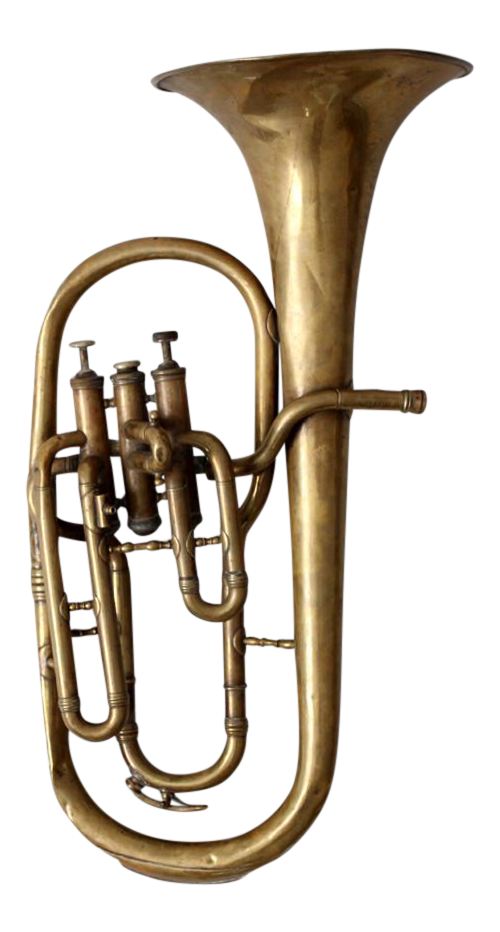 Vintage Brass Baritone Horn Chairish