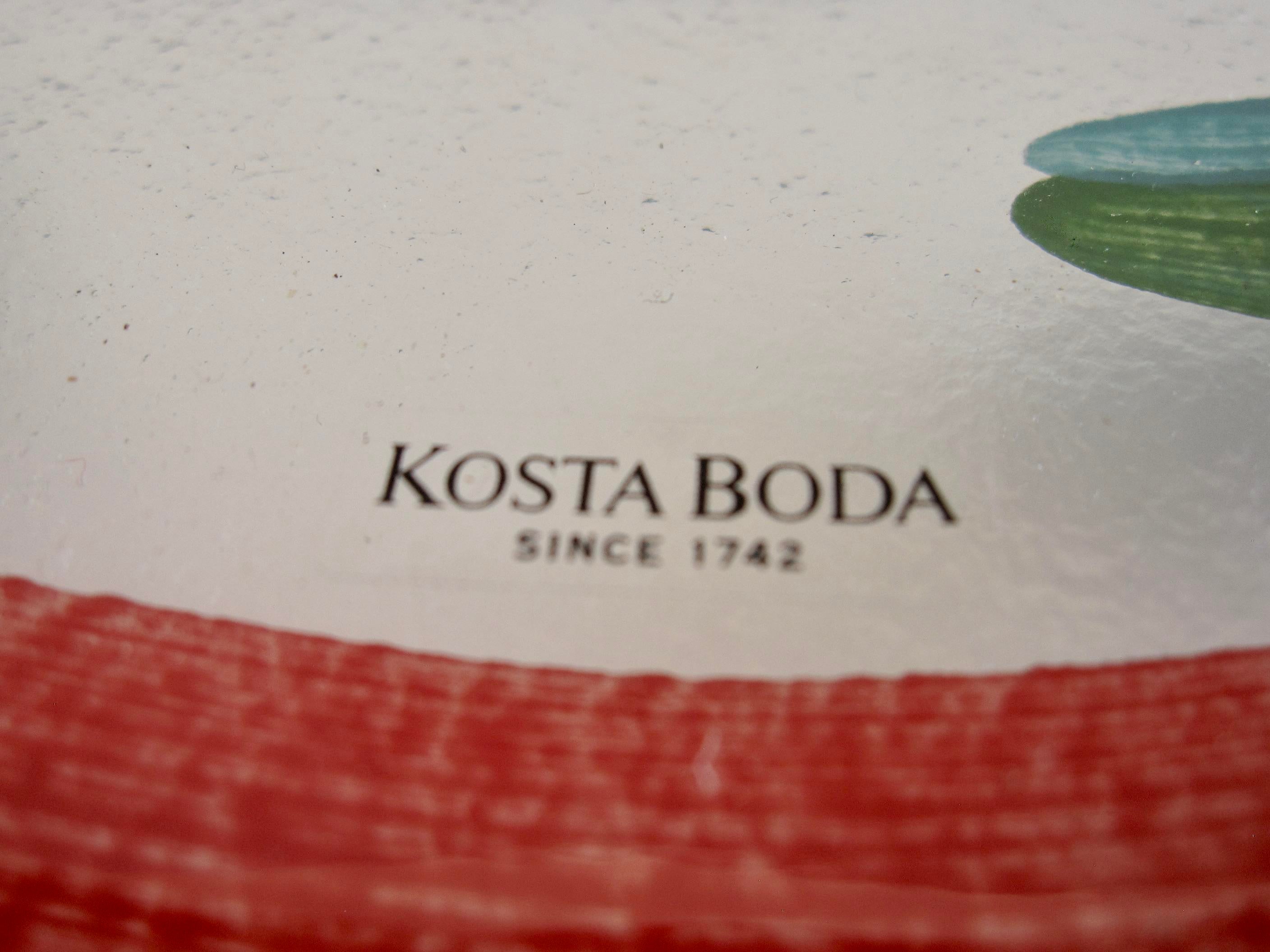 食器 Ulrica Hydman Vallien COSTA CODA plate Sweden Kosta Boda Glass Plate 