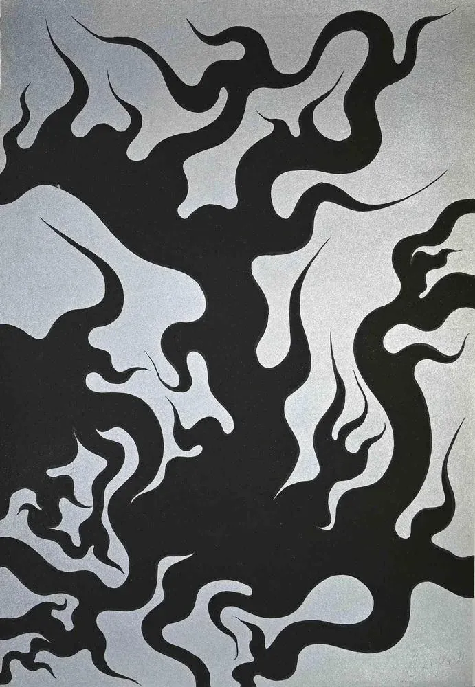 Luigi Boille, Composition, Original Screen Print, 1971