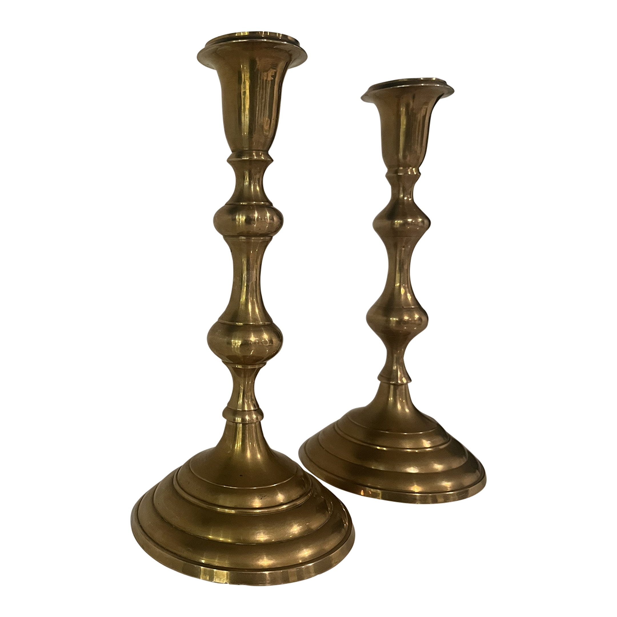 1950s Indian Brass Candlesticks a Pair Chairish