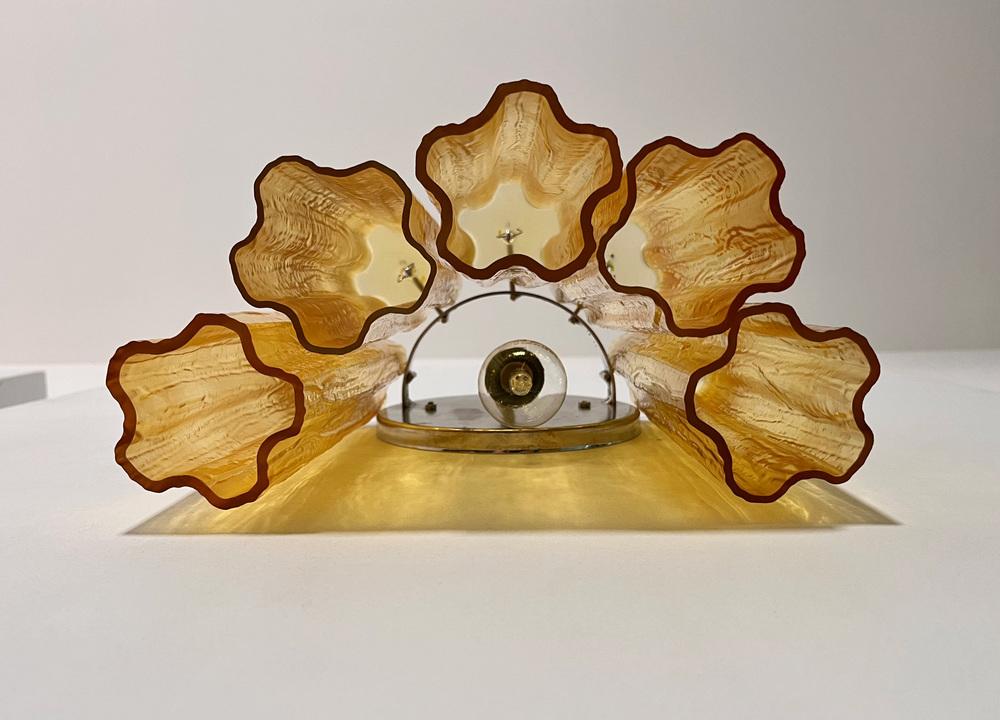Vintage Tube Wall Sconces in Murano Glass, 1990s, Set of 2