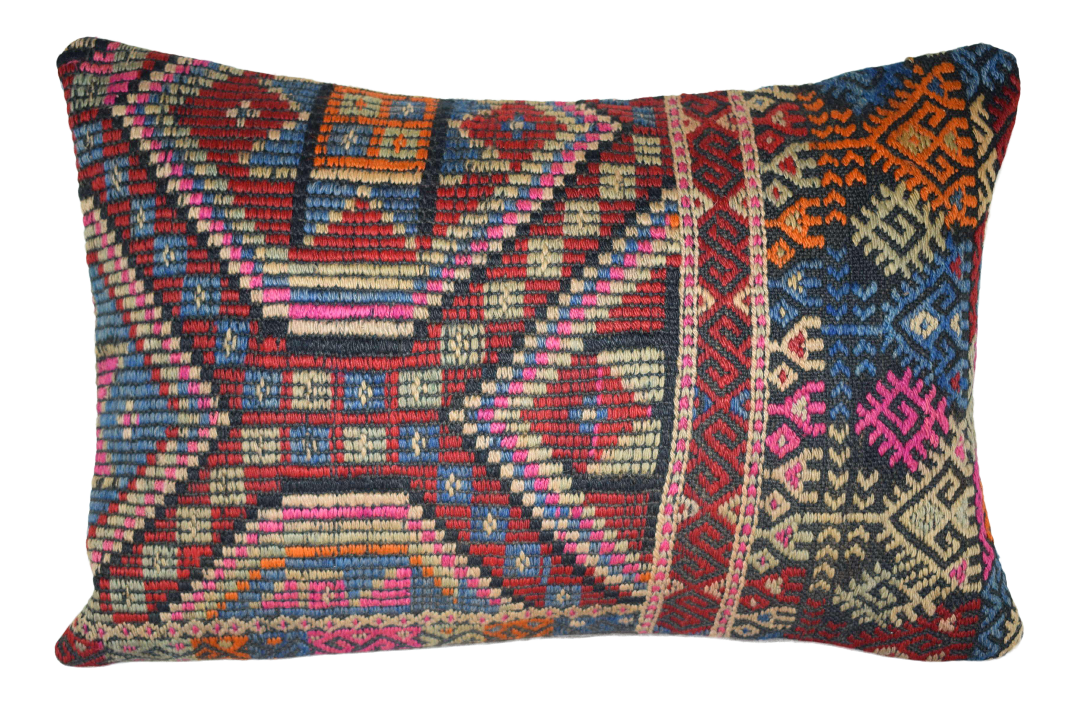 Vintage Jajim Rug Pillow Tribal Farm Oblong Chair 16 X 24 40 X 60 Cm Chairish