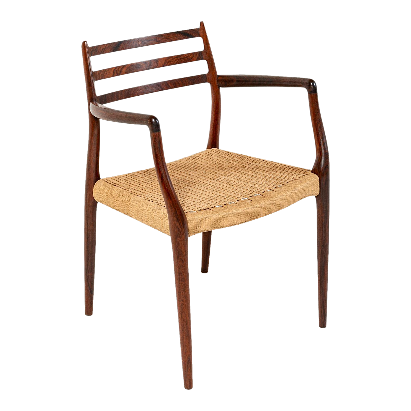 1960s Niels O. Møller Armchair Model 62 by j.l. Møllers Møbelfabrik in