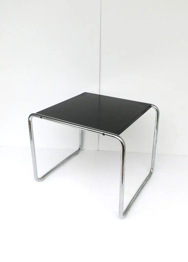 Marcel Breuer Black Laccio Side End Table Knoll Studio