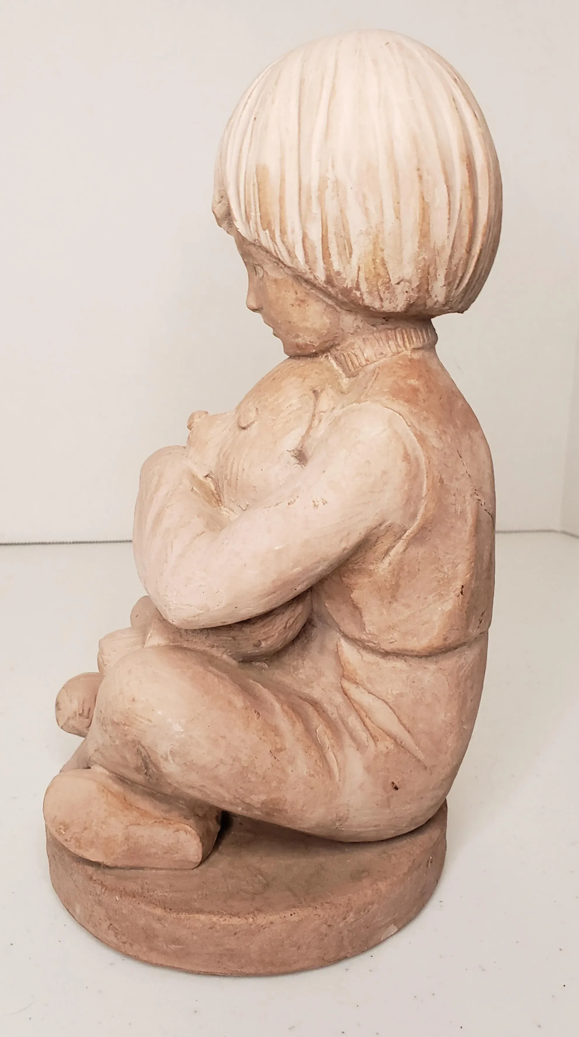 Vintage 1982 Austin Productions Sculpture Signed Hannon Child With