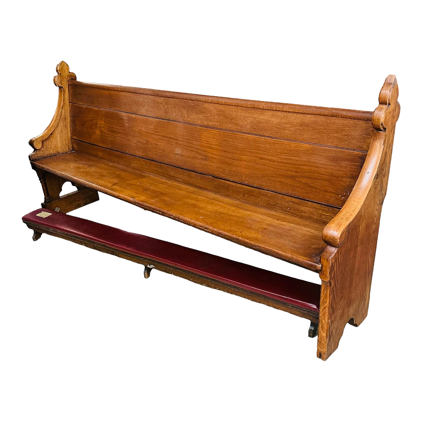 Antique 1865 Church Pew With Kneeler St Patrick’s Catholic Church Buffalo, Ny Chairish