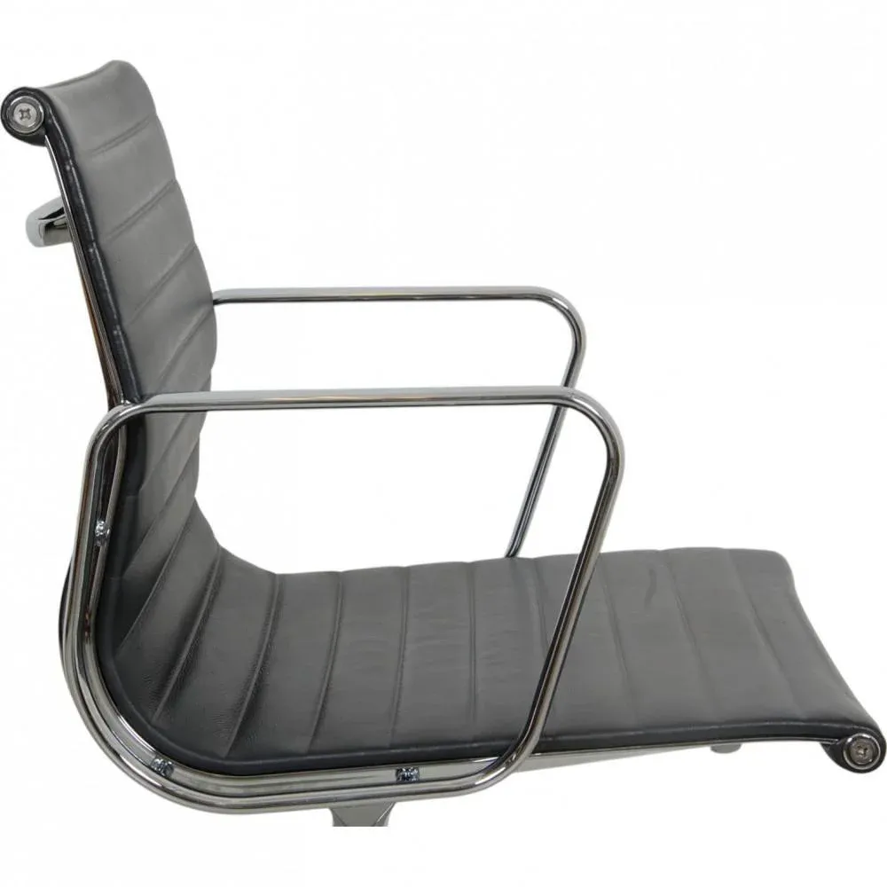 EA-108 Chair in Dark Grey Leather by Charles and Ray Eames, 2014