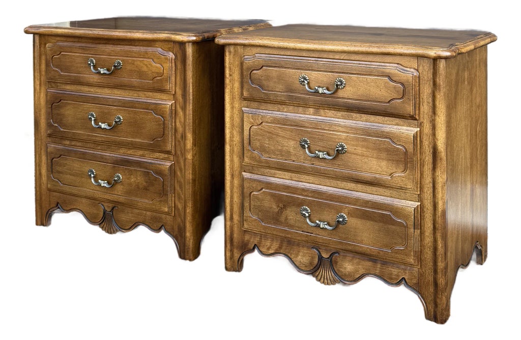 ETHAN ALLEN / イーセンアーレン｜3段チェスト｜US Vintage 1980s Ethan Allen Country French Birch 3 Drawer Nightstands - A