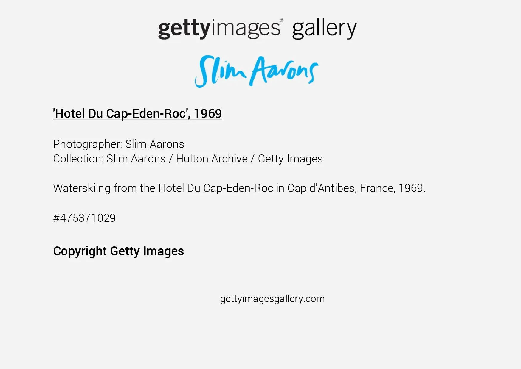 Slim Aarons, \