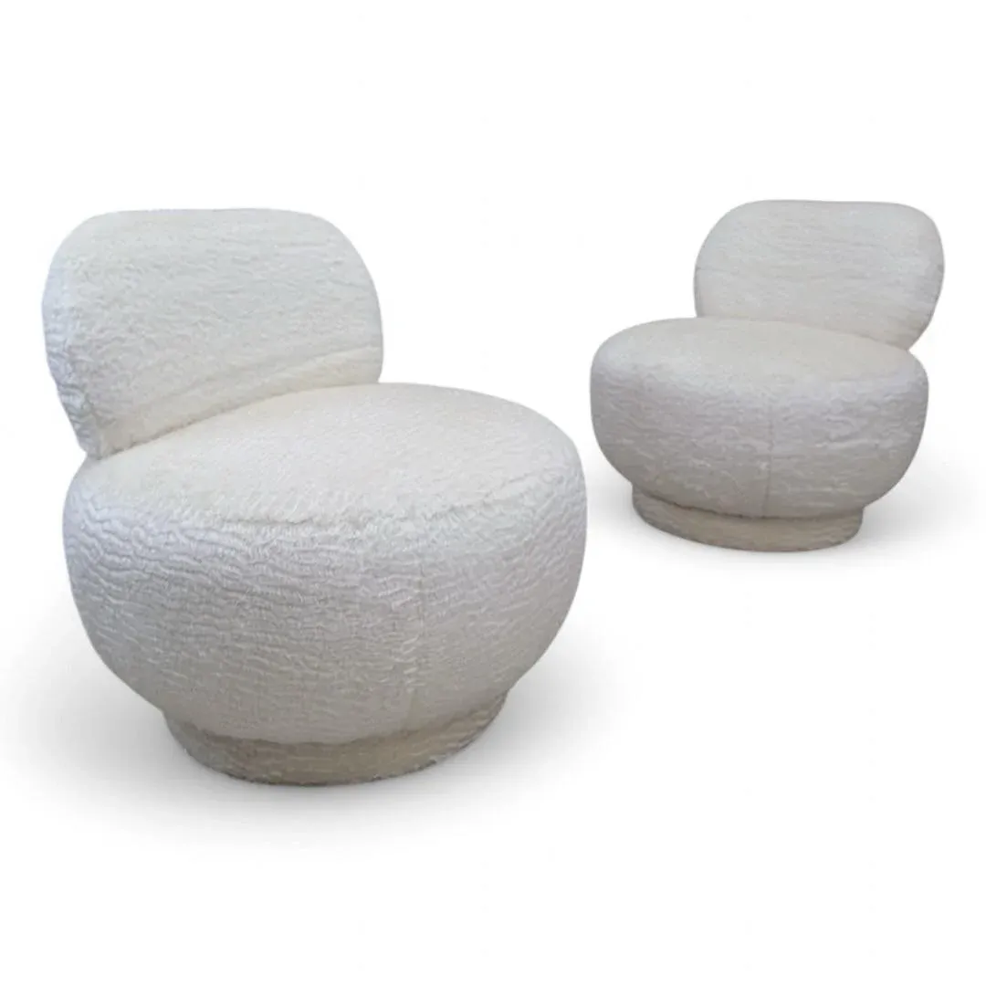 Vintage Miami Dolphins 100% Leather NFL Jacket Sz XL W/Hoodie PreownedPostmodern Steve Chase Style Pouf Swivel Lounge Chair Newly Reupholstered in Natural Blonde Alpaca Wool - Pair