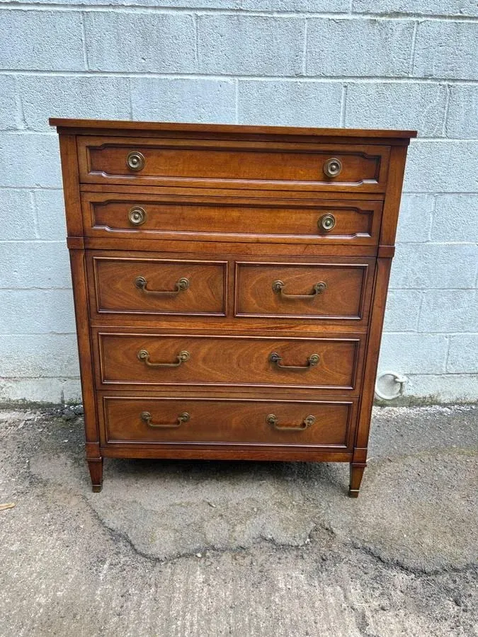 値下げしました　アンティーク　DREXEL 収納家具 Drexel Mahogany Awards Tall Chest. Louis XVI Style. 1960s. | Chairish