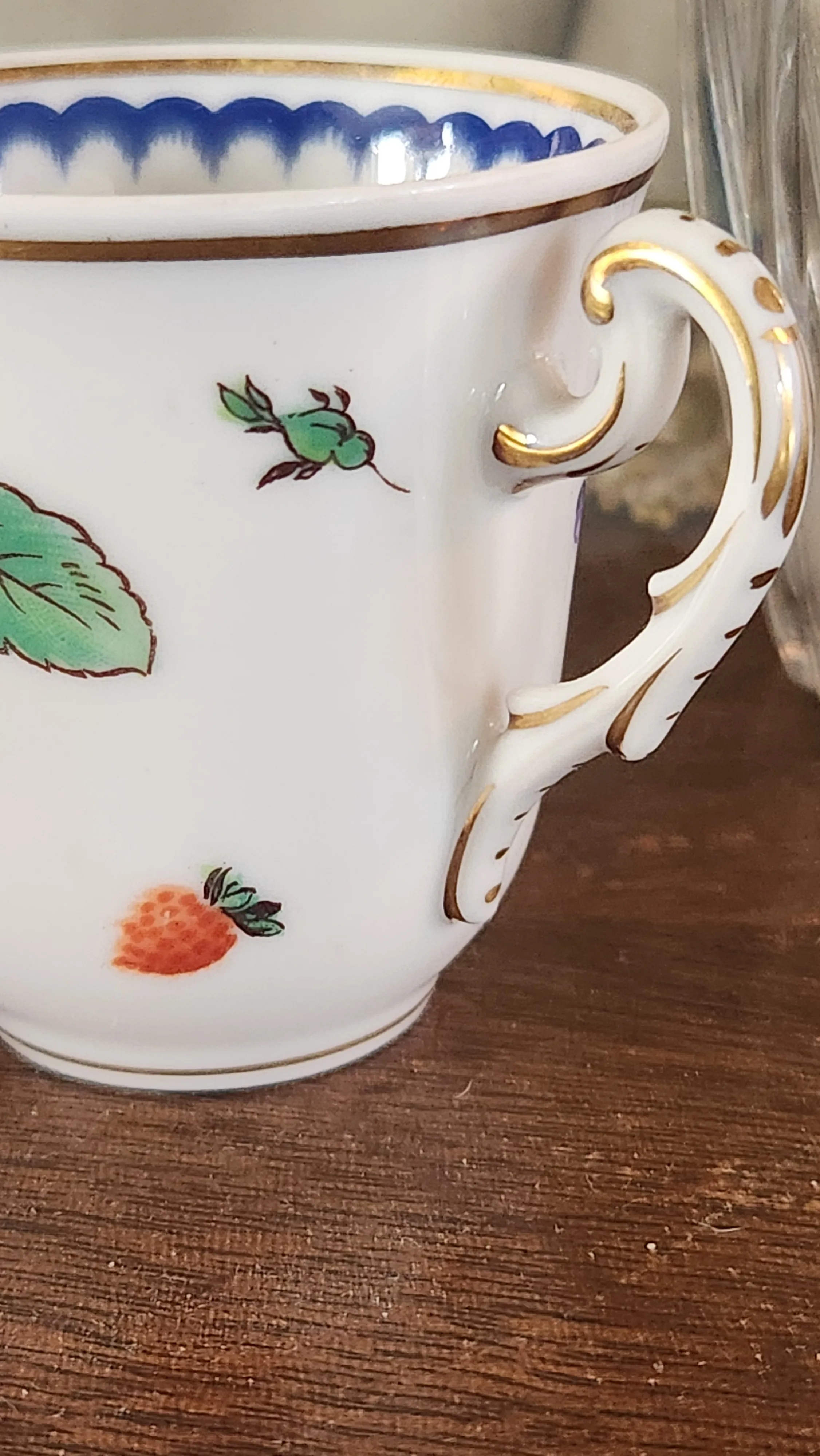 Vintage Richard Ginori, Fruit Pattern, Demitasse Set, Espresso Set