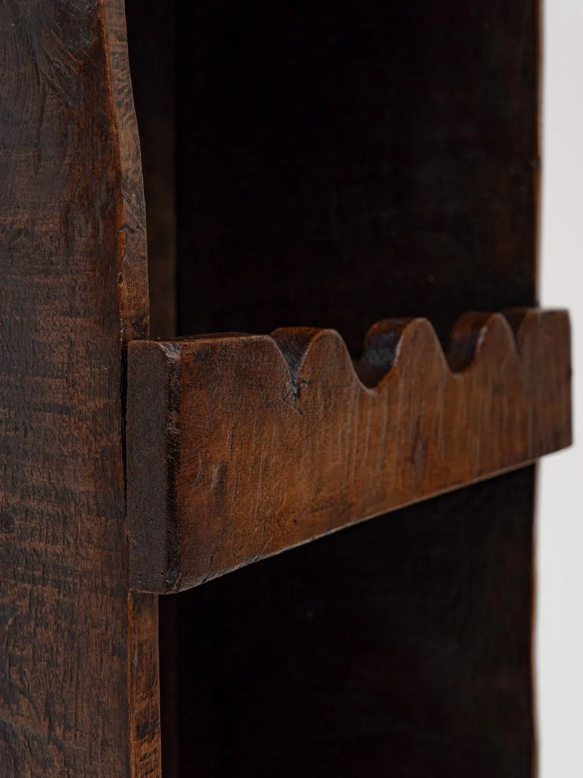 French Alpine Rustic Folk Art Cabinet, 19th Century