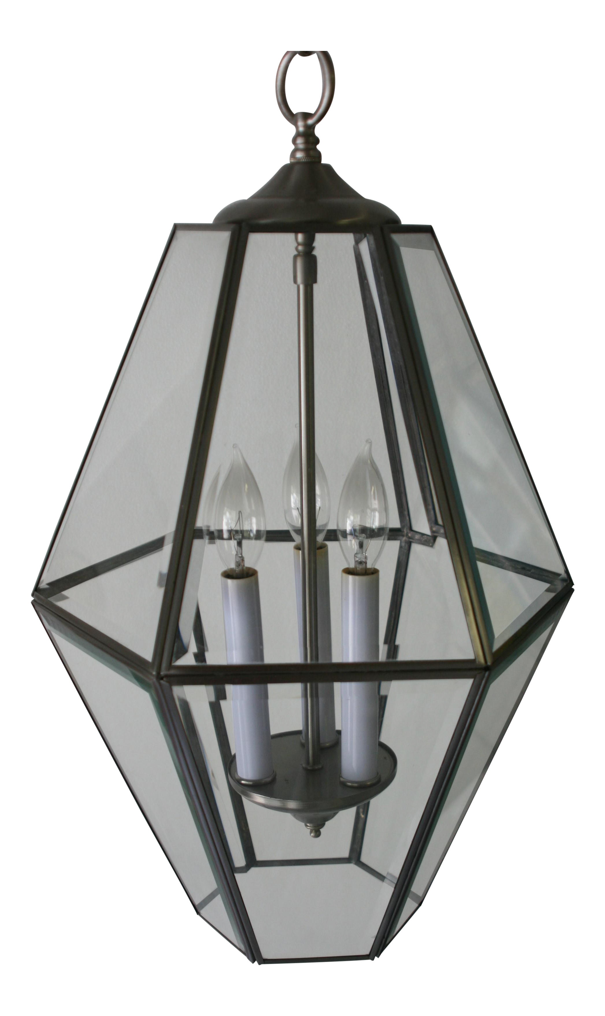 Glass Lantern Pendant Light 