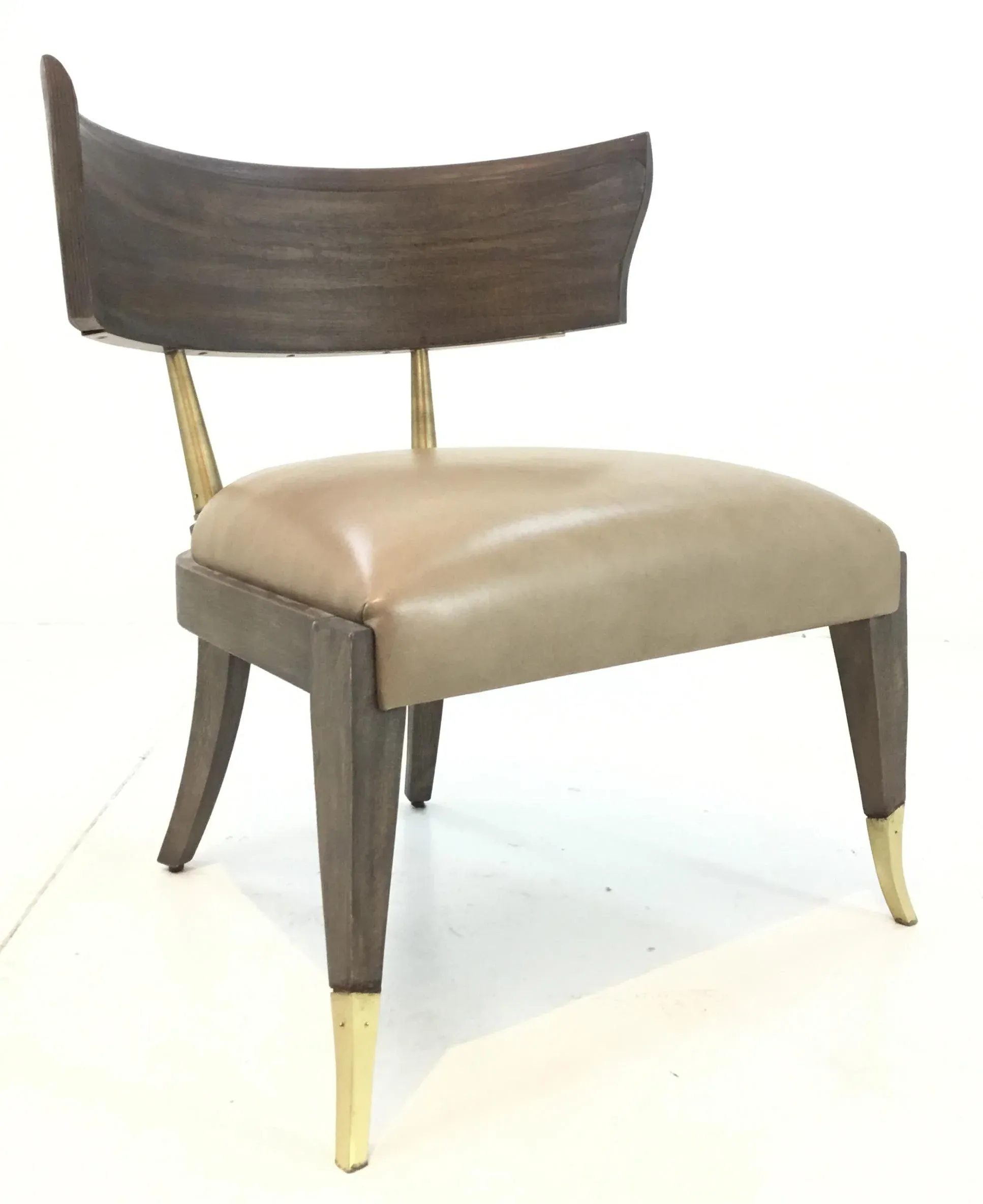 Caracole Modern It's All Greek to Me Greige Klismos Slipper Chair