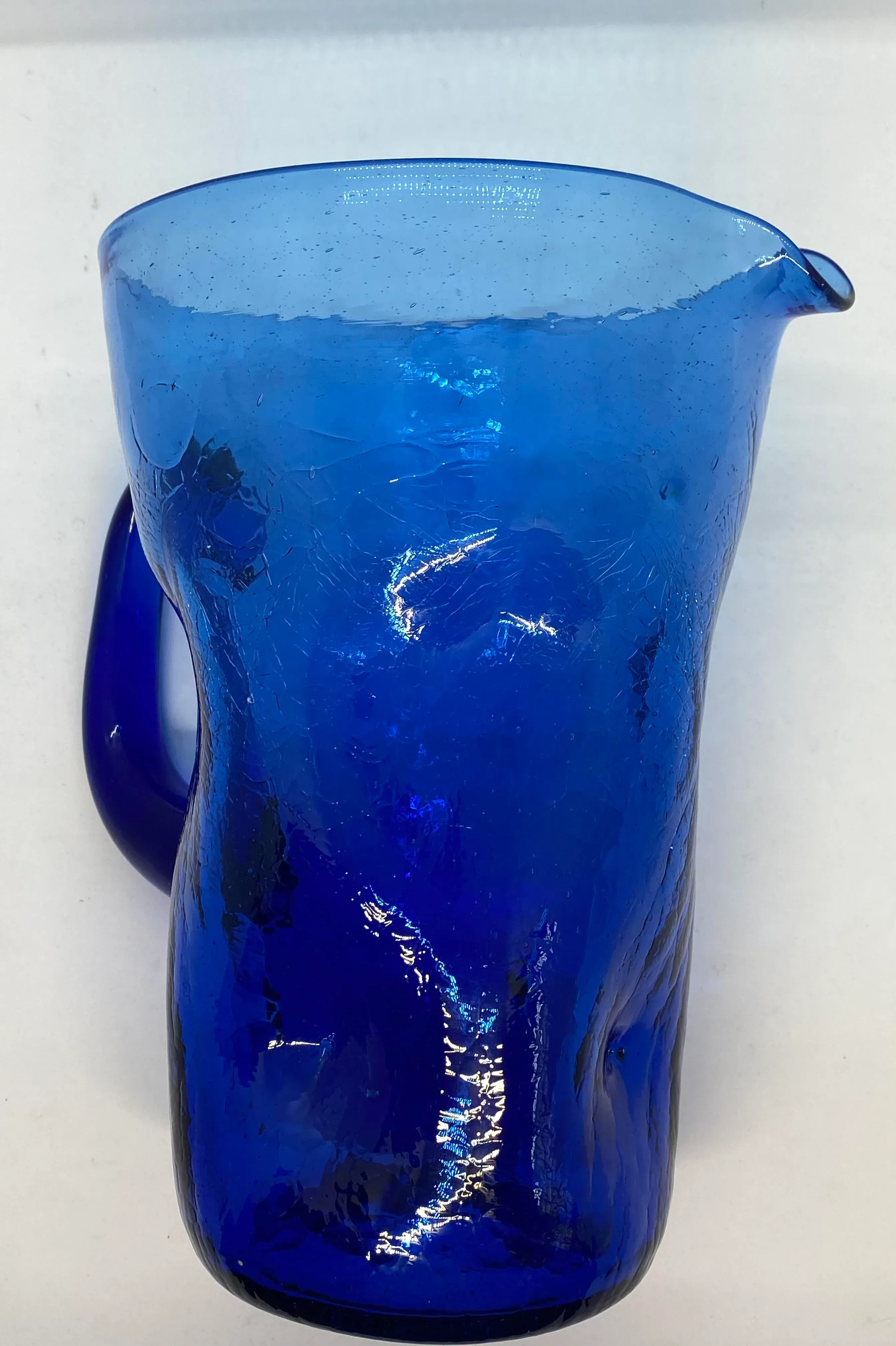 Mid-Century West Virginia Bischoff Glass Company Cobalt Blue