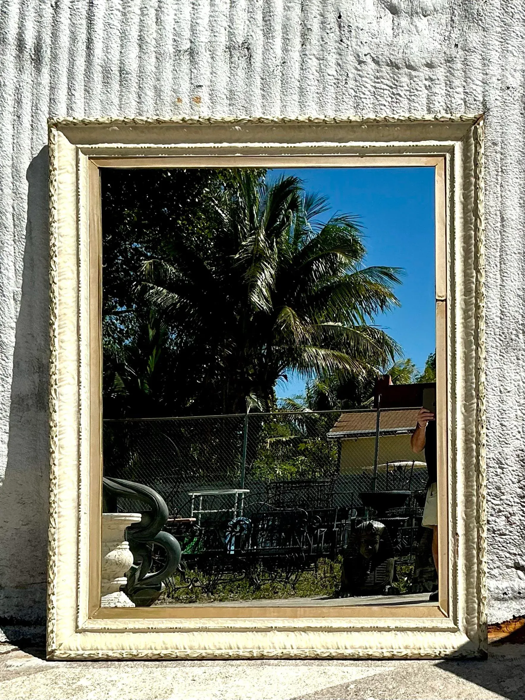 Vintage Boho Monumental Floor Mirror