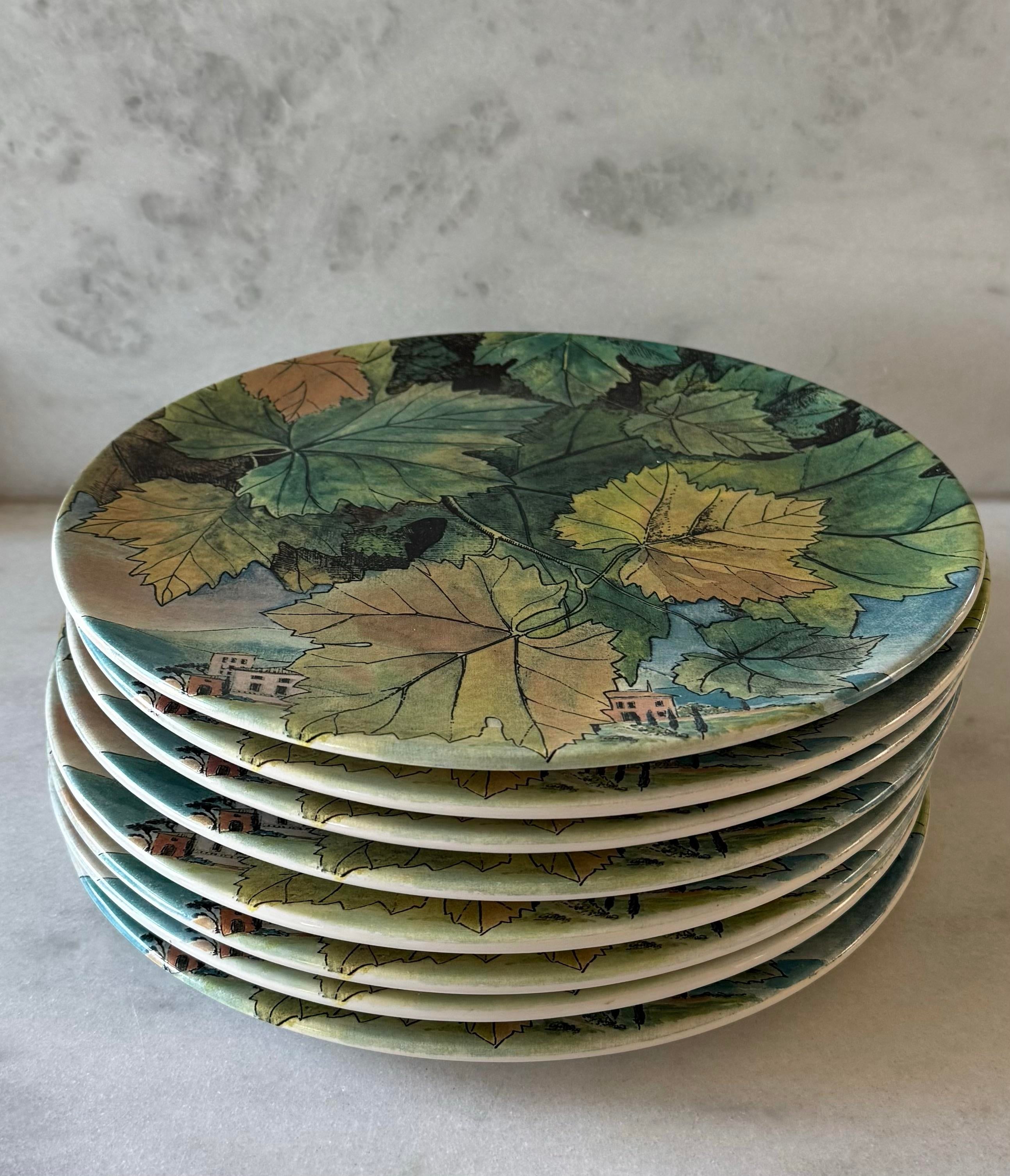 Gien ジアン 大皿 フェイヤージュ Feuillage柄 プレート Gien ジアン 大皿 フェイヤージュ Feuillage柄 プレート Gien ジアン