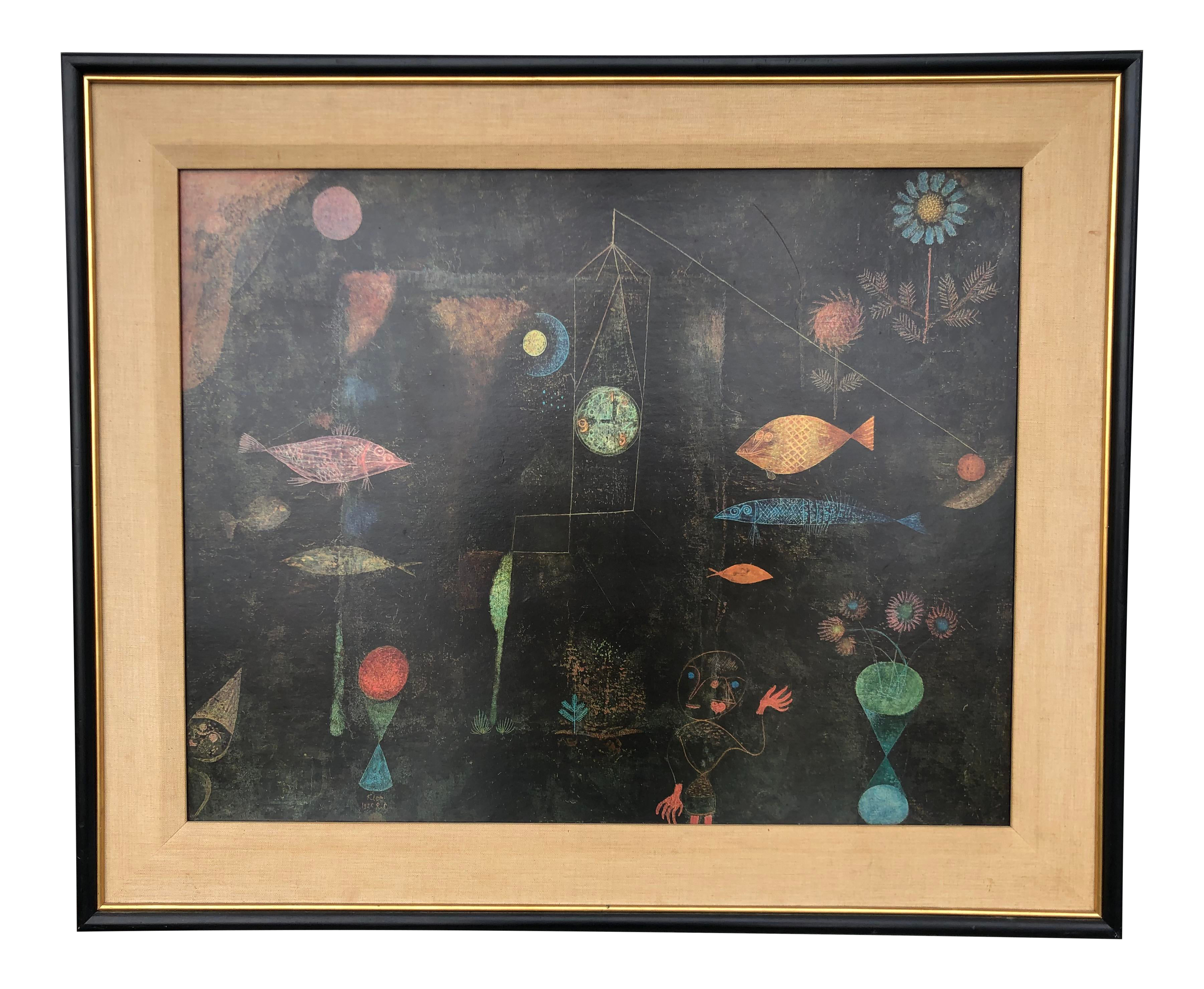 Kunst Art Deco Poster Print By Paul Klee Fish On A Plate Emojiplay Vn