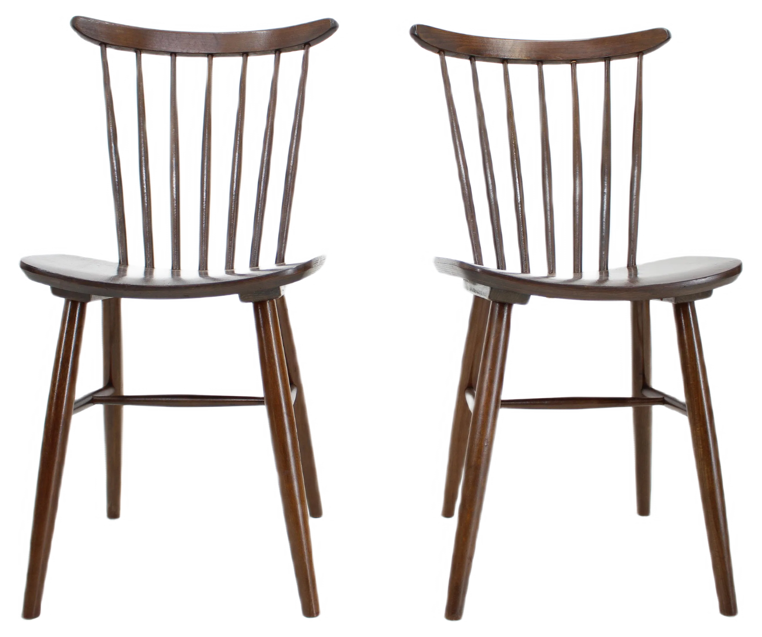 Pasargad Home Luxe Collection Navy Leather ChairScandinavian Style Dining Chairs, 1960s, Set of 4