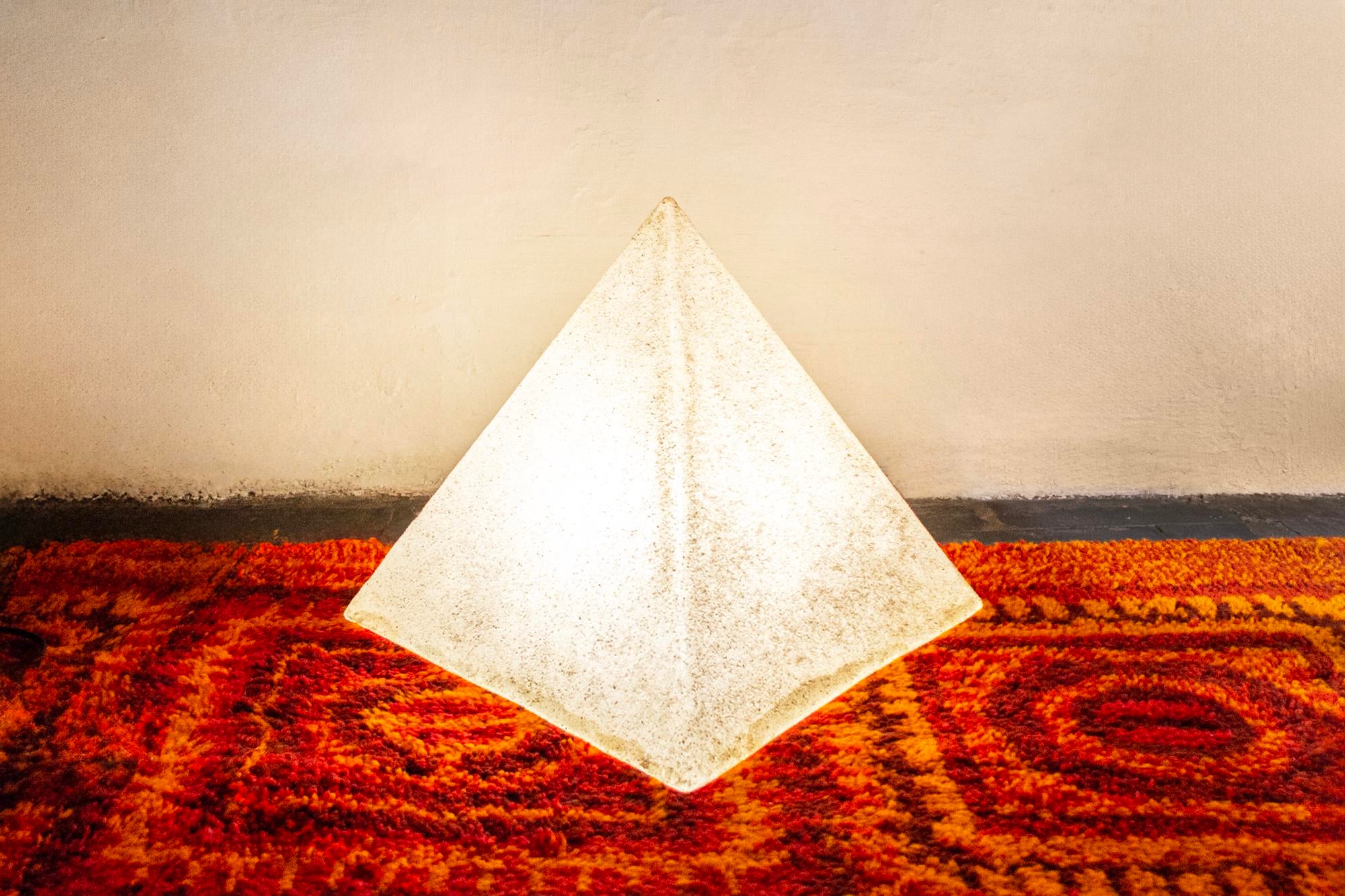 Pyramid Moon Rock Lamp by Andre Cazenave for Singleton Italy 1970s Chairish